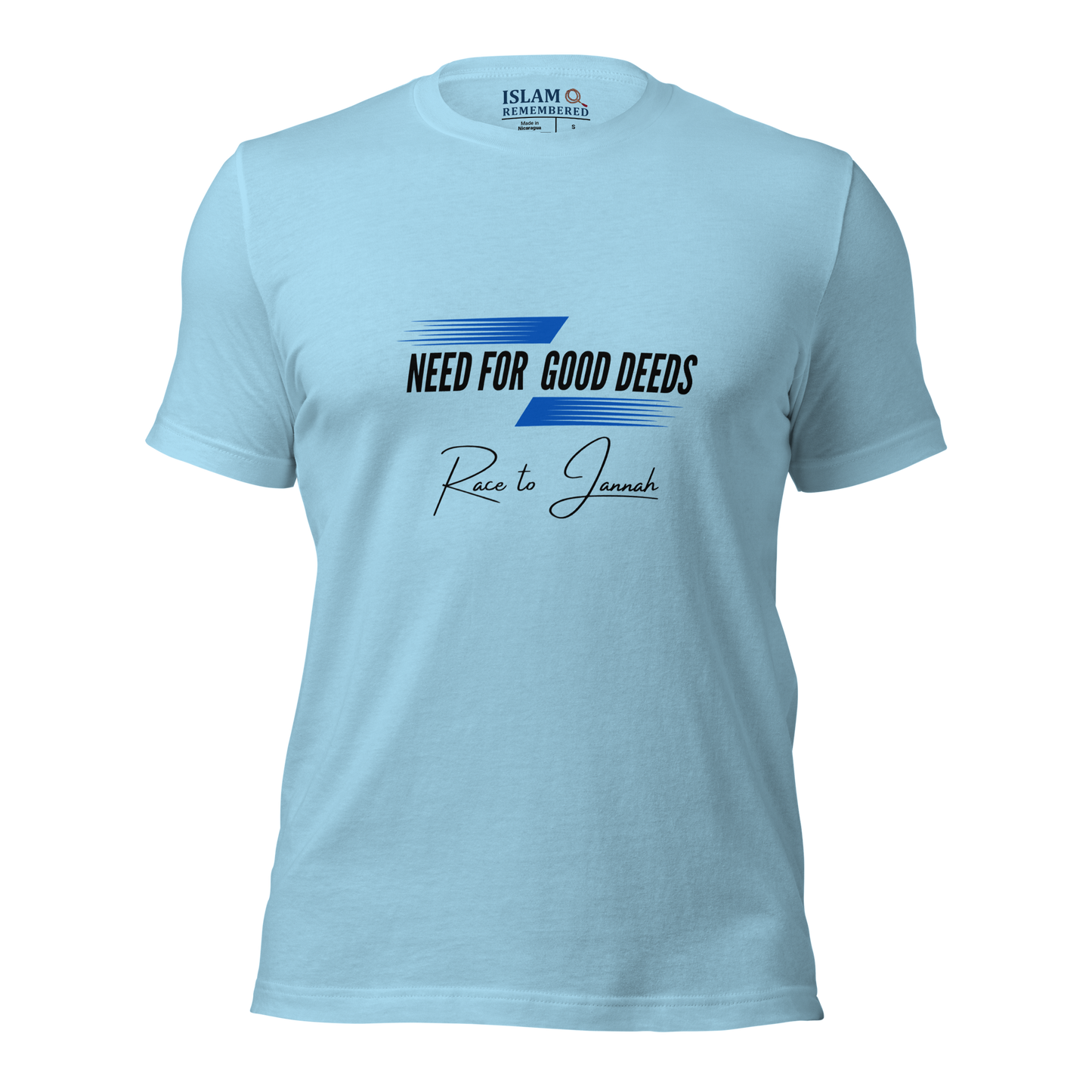 ADULT T-Shirt - NEED FOR GOOD DEEDS - Black/Blue
