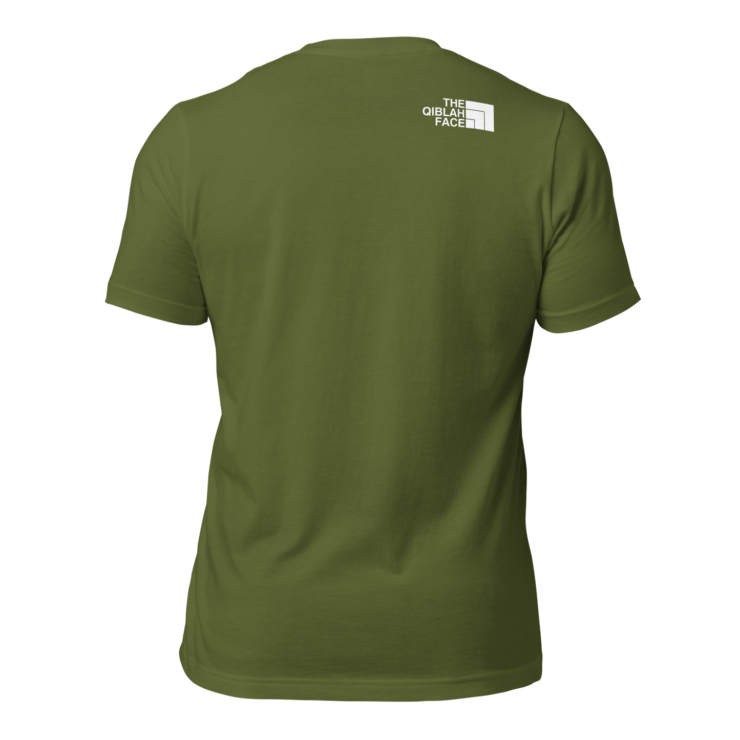 ADULT T-Shirt - THE QIBLAH FACE (Small Logo Front/Back) - White