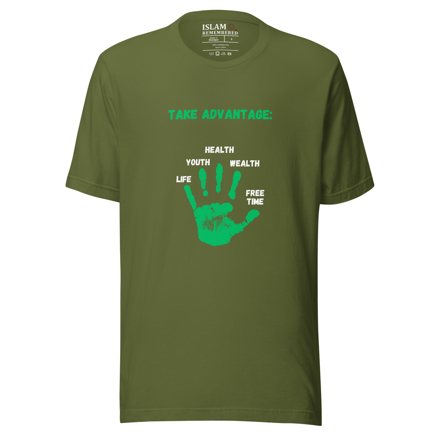 WOMEN's T-Shirt - ADVANTAGE BEFORE (Front/Back) - Green/White