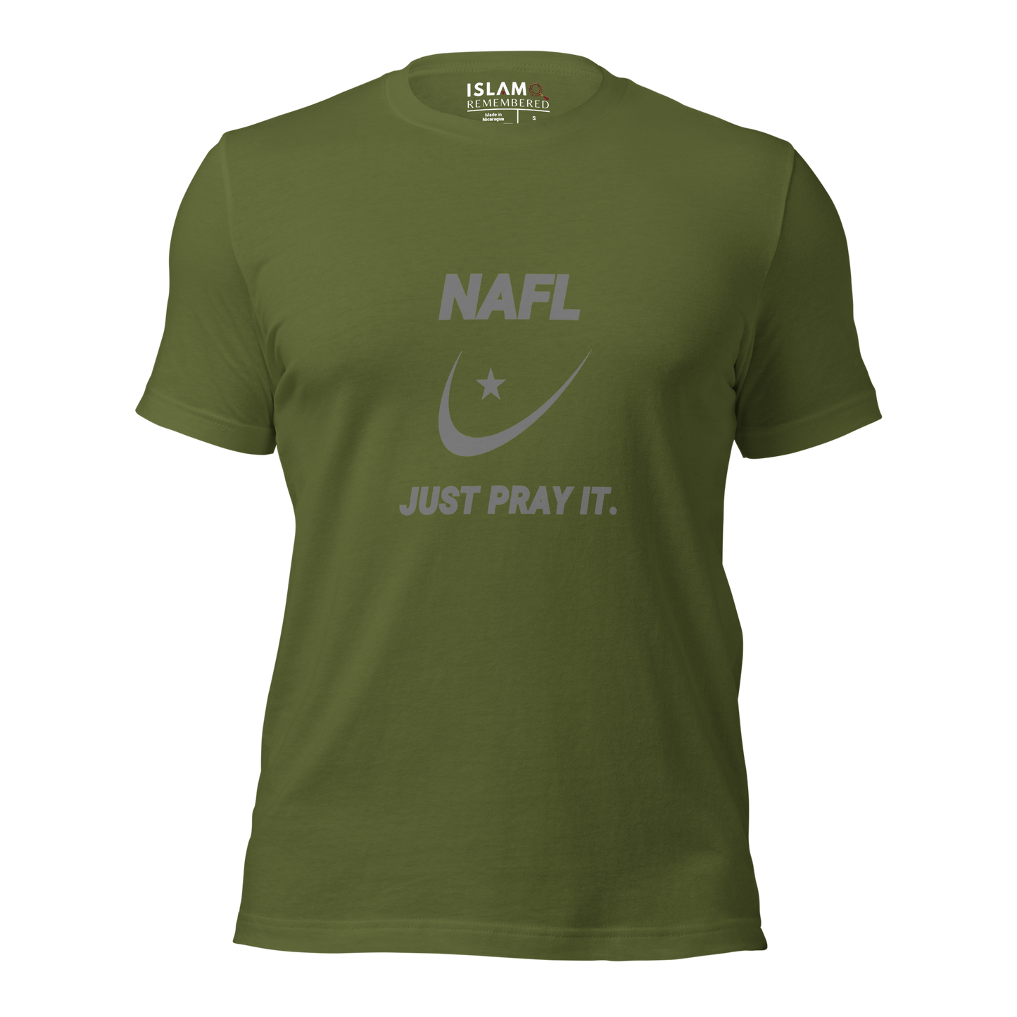 ADULT T-Shirt - NAFL JUST PRAY IT w/ Logo - Silver