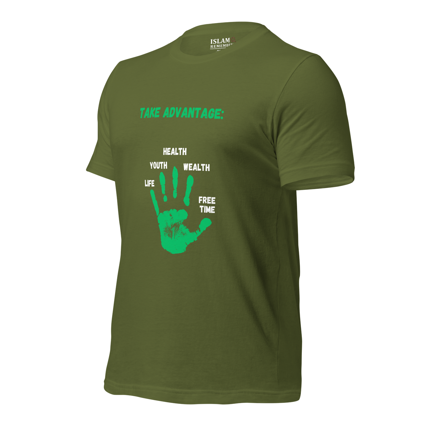 ADULT T-Shirt - ADVANTAGE BEFORE (Front/Back) - Green/White