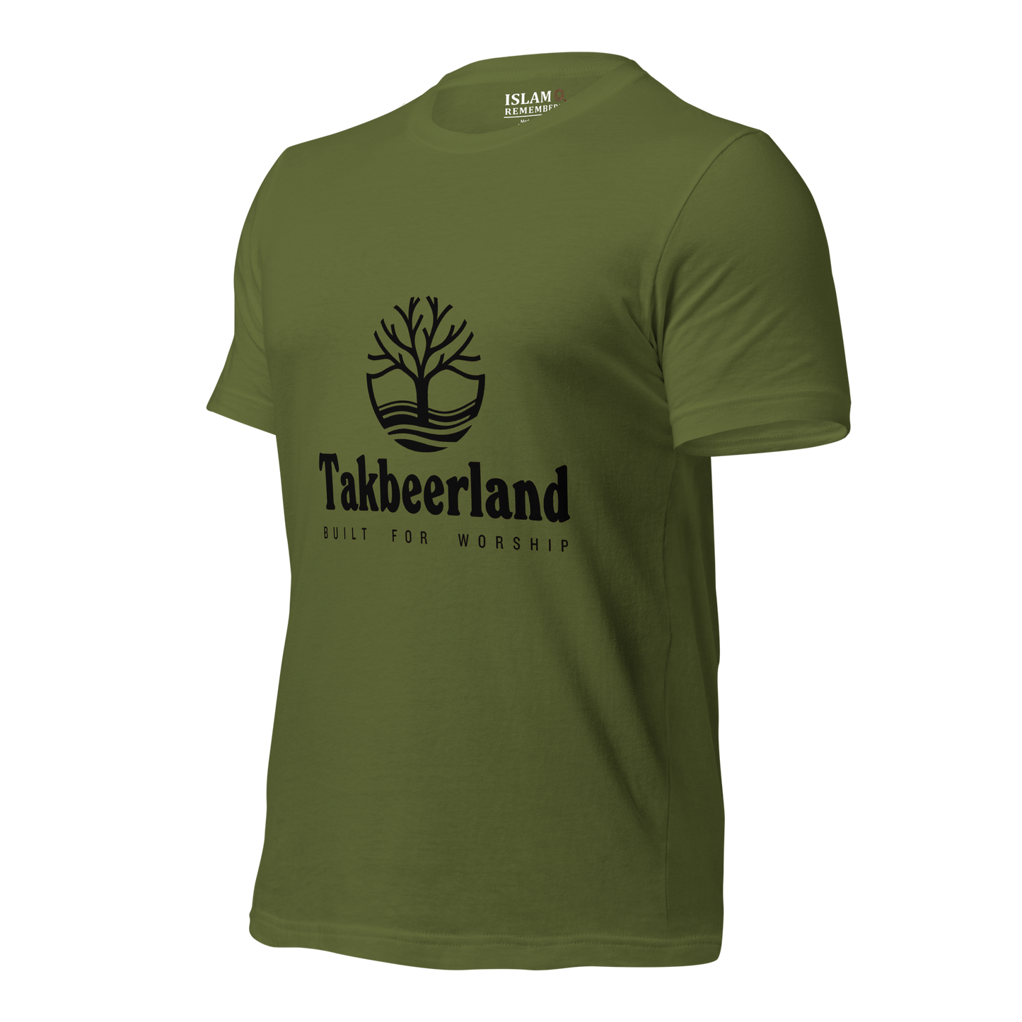 ADULT T-Shirt - TAKBEERLAND FULL LOGO (Centered/Medium) - Black