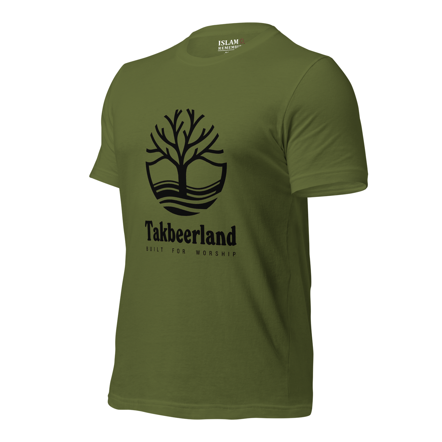 ADULT T-Shirt - TAKBEERLAND FULL LOGO (Centered/Large) - Black