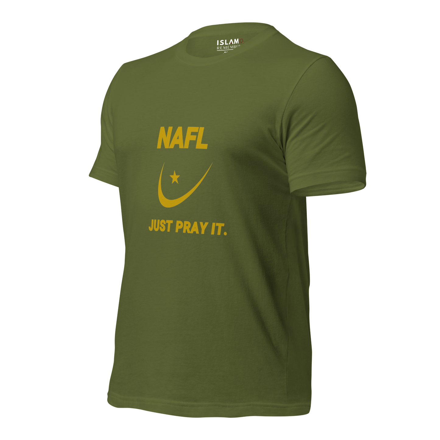 ADULT T-Shirt - NAFL JUST PRAY IT w/ Logo - Gold