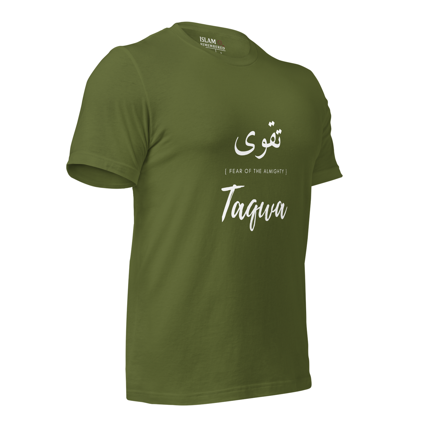ADULT T-Shirt - TAQWA (FEAR OF THE ALMIGHTY) Arabic/English - White