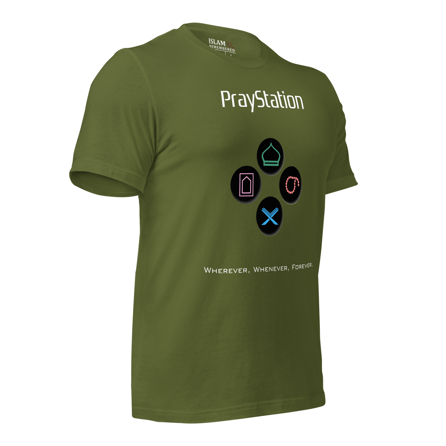 ADULT T-Shirt - PRAYSTATION (Medium/Front/Back) - White