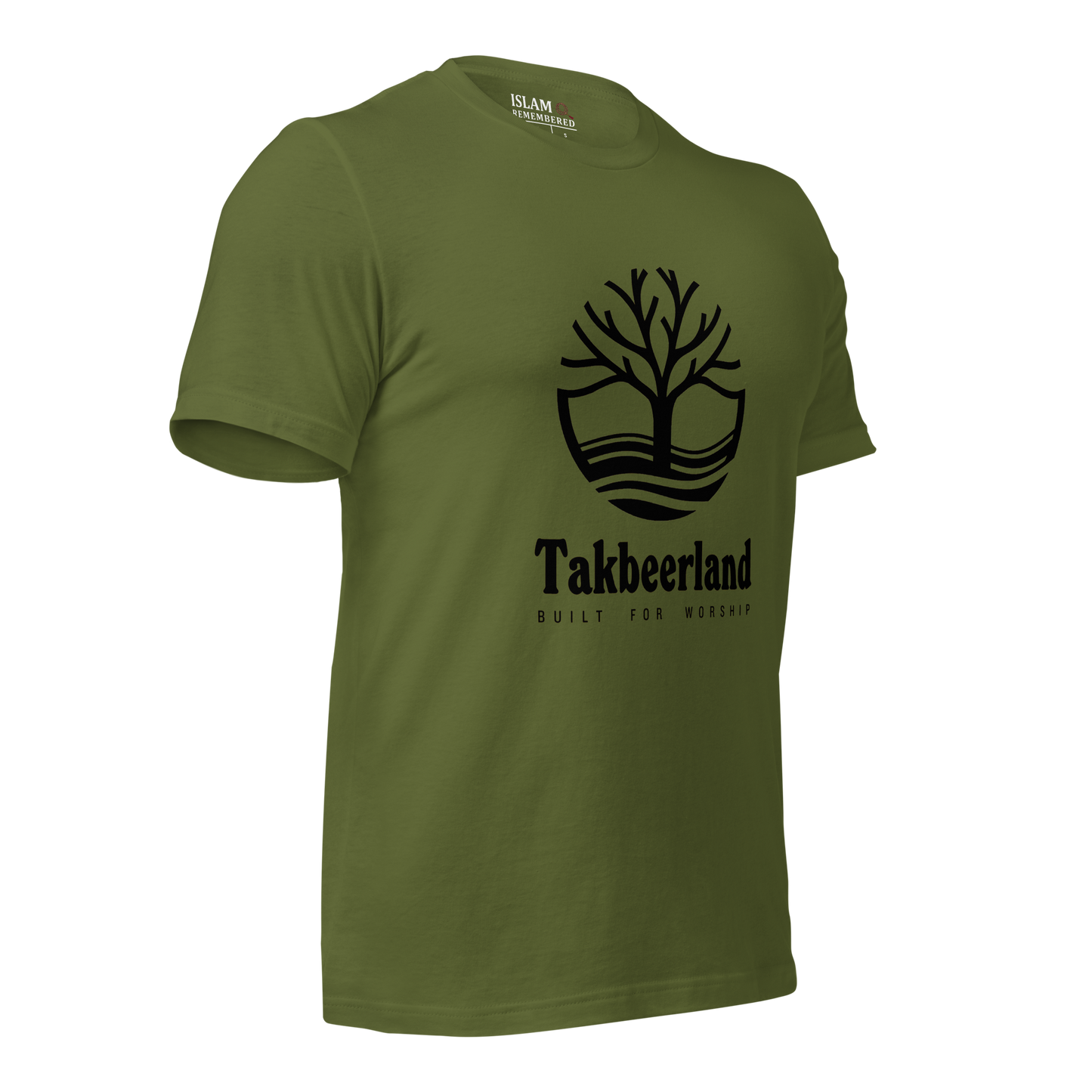 ADULT T-Shirt - TAKBEERLAND FULL LOGO (Centered/Large) - Black