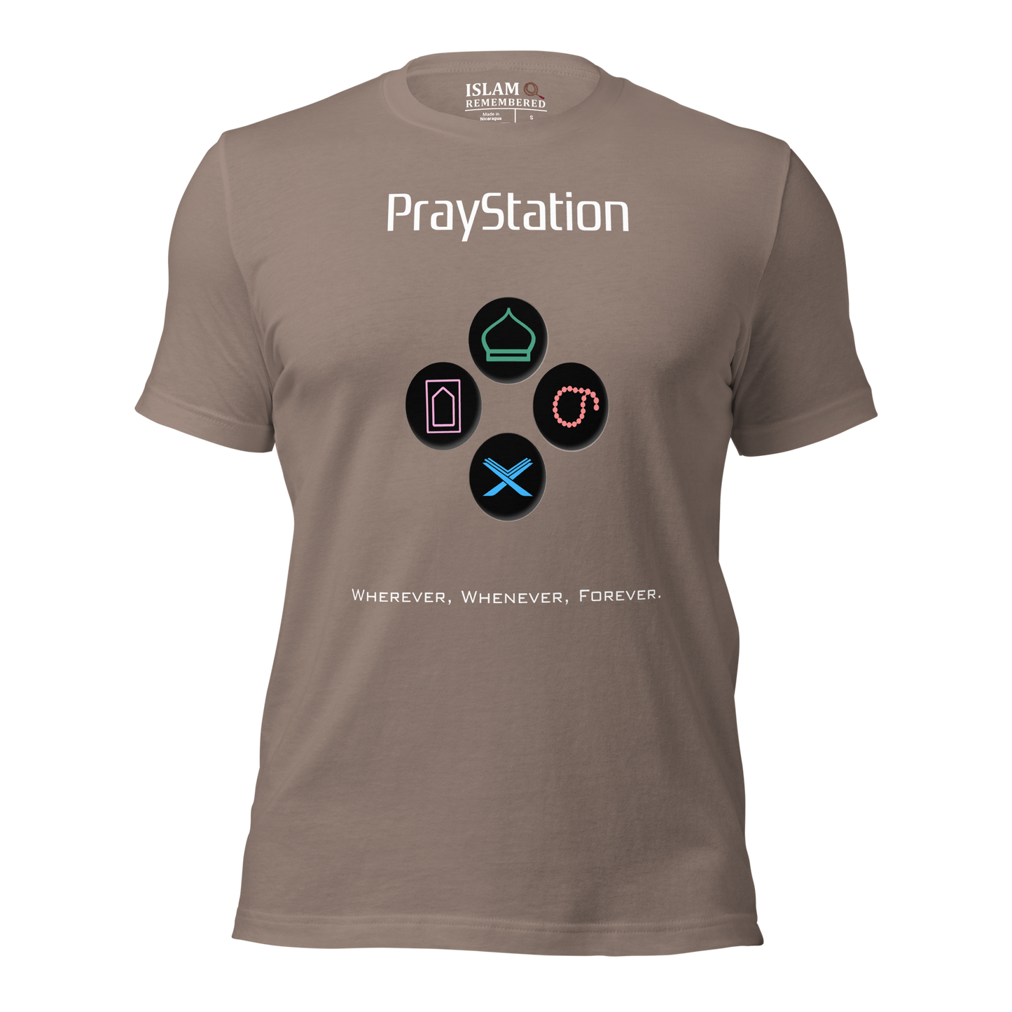 ADULT T-Shirt - PRAYSTATION (Medium/Front/Back) - White