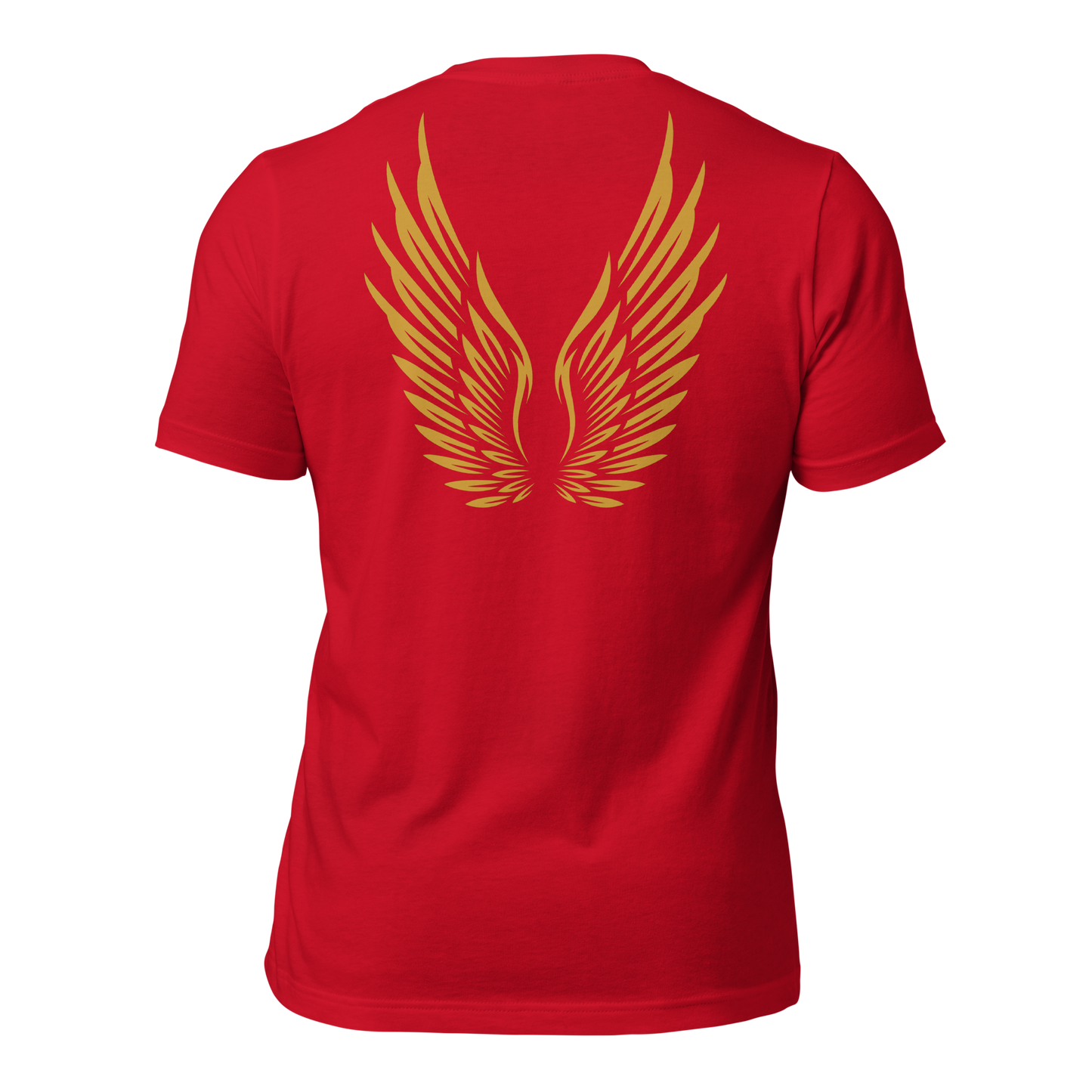 ADULT T-Shirt - RISE OF UMMAH (Large Back Wings) - Gold/White