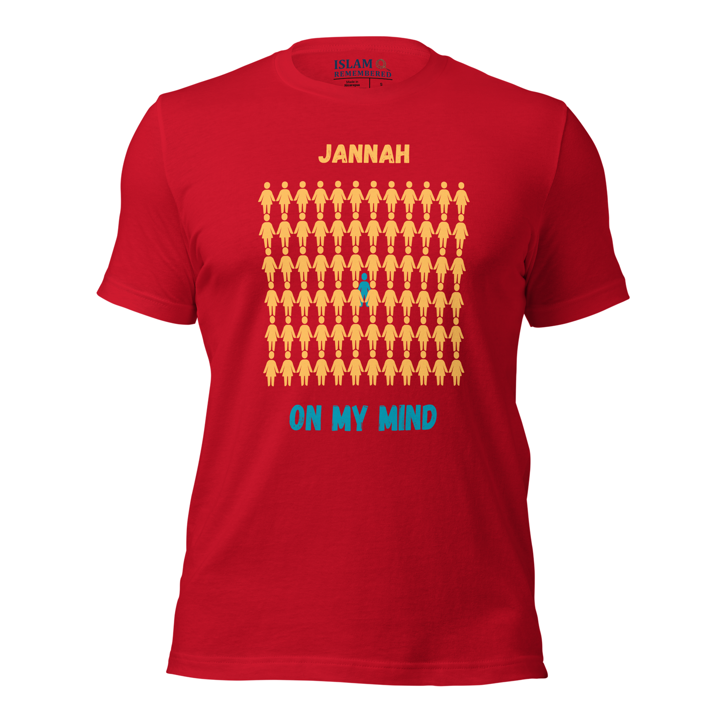 MEN's T-Shirt - JANNAH ON MY MIND - Gold/Blue/Blue