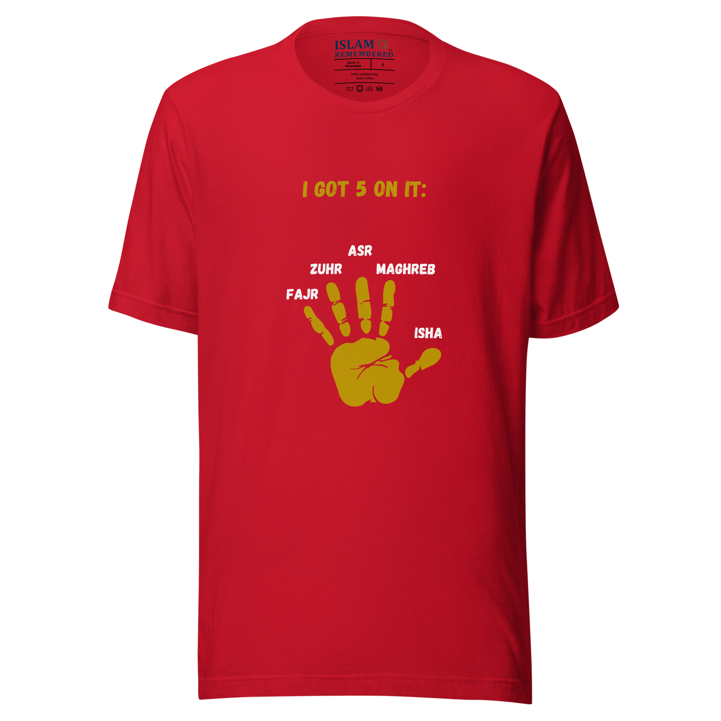 WOMEN's T-Shirt - I GOT 5 ON IT - Gold/Black