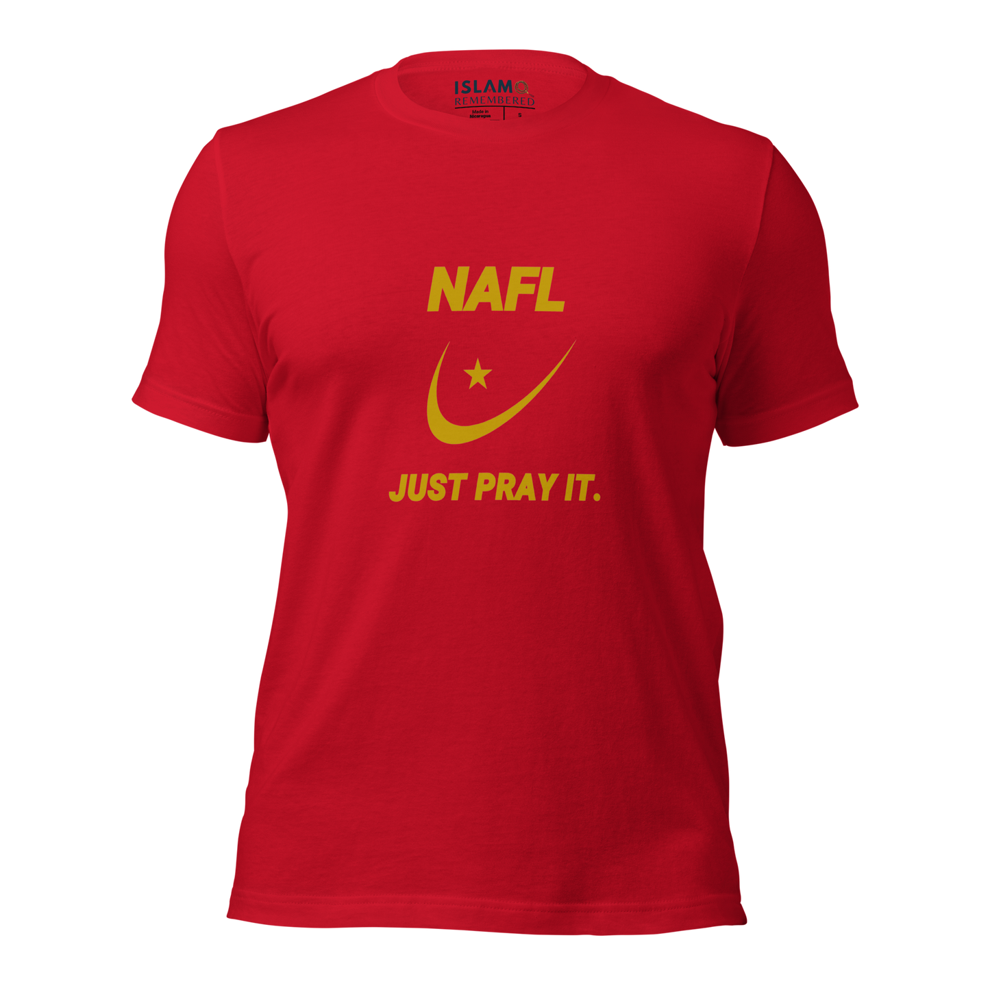 ADULT T-Shirt - NAFL JUST PRAY IT w/ Logo - Gold