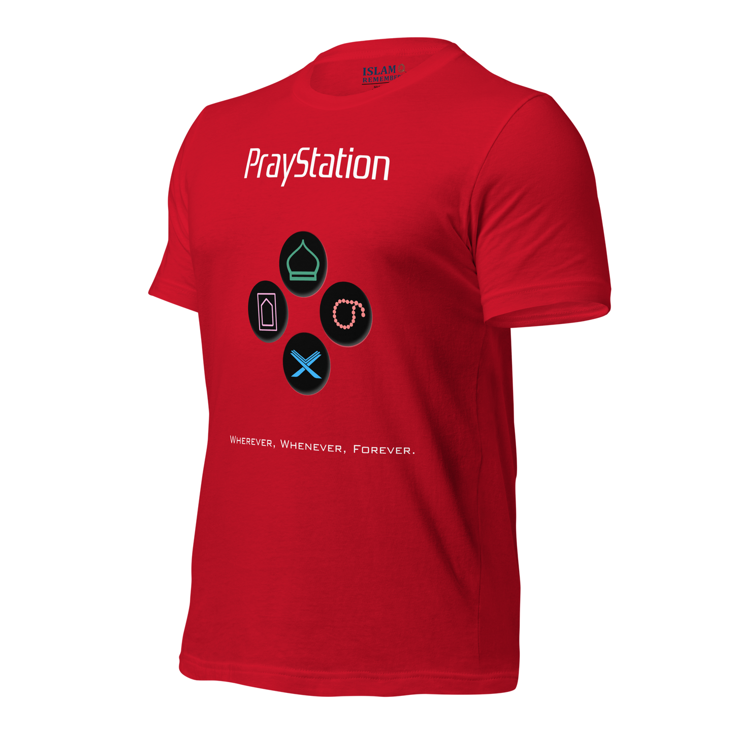 ADULT T-Shirt - PRAYSTATION (Medium/Front/Back) - White