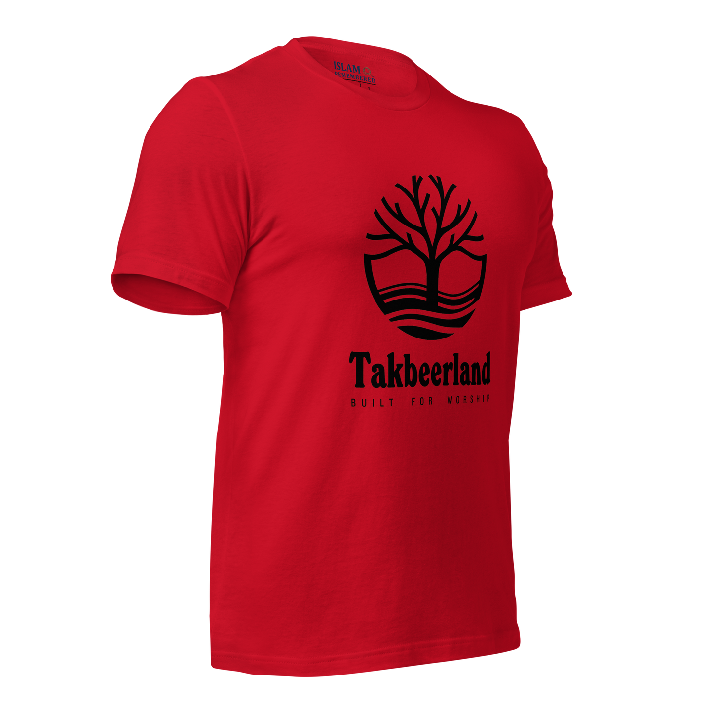 ADULT T-Shirt - TAKBEERLAND FULL LOGO (Centered/Large) - Black