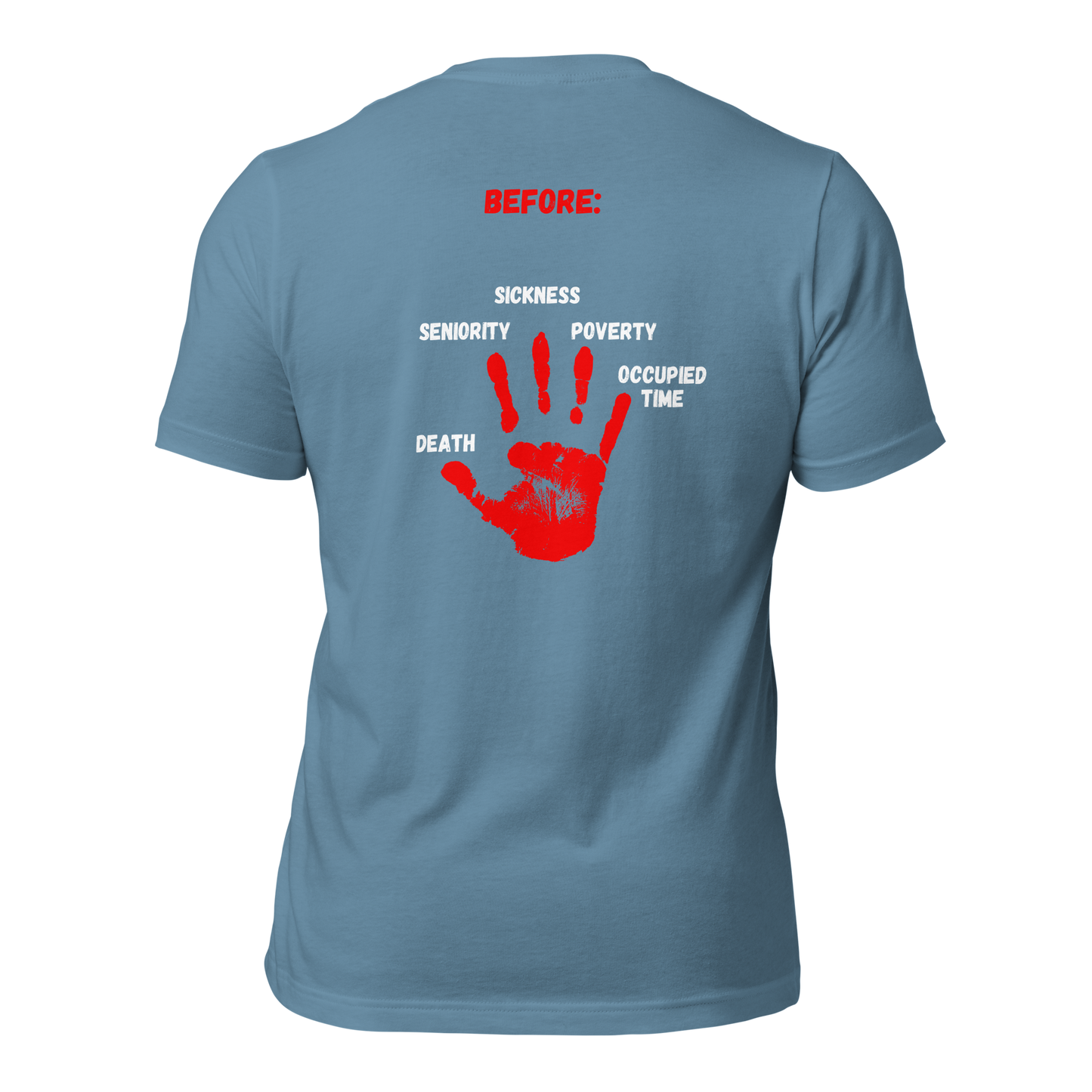 ADULT T-Shirt - ADVANTAGE BEFORE (Front/Back) - Green/White