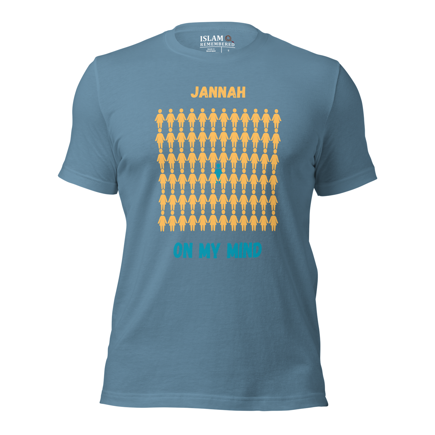 MEN's T-Shirt - JANNAH ON MY MIND - Gold/Blue/Blue