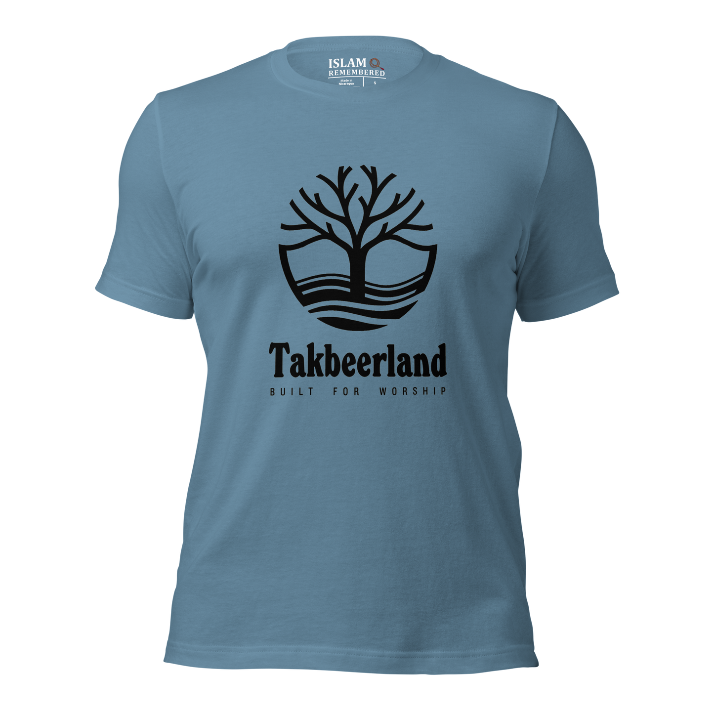 ADULT T-Shirt - TAKBEERLAND FULL LOGO (Centered/Large) - Black