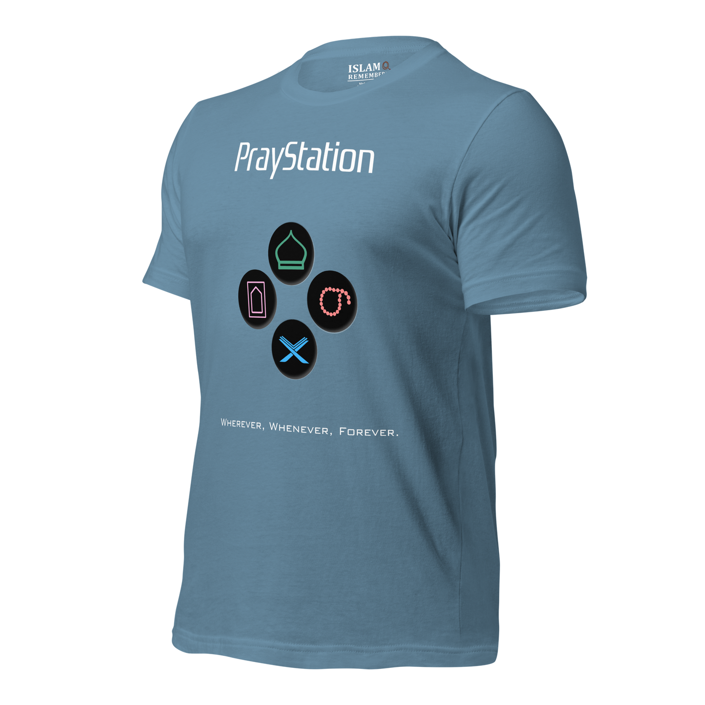 ADULT T-Shirt - PRAYSTATION (Medium/Front/Back) - White