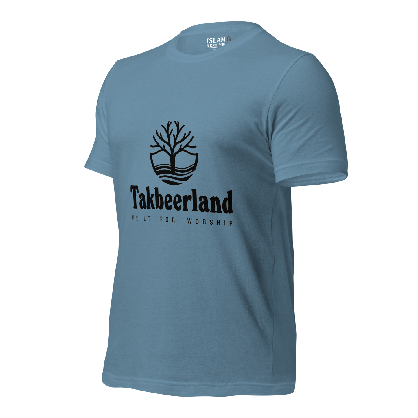 ADULT T-Shirt - TAKBEERLAND FULL LOGO (Centered/Medium) - Black