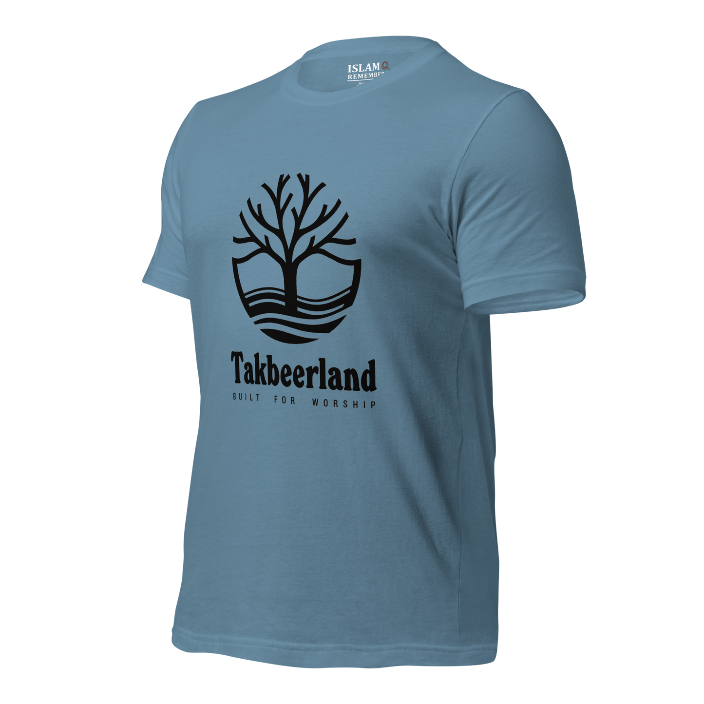 ADULT T-Shirt - TAKBEERLAND FULL LOGO (Centered/Large) - Black