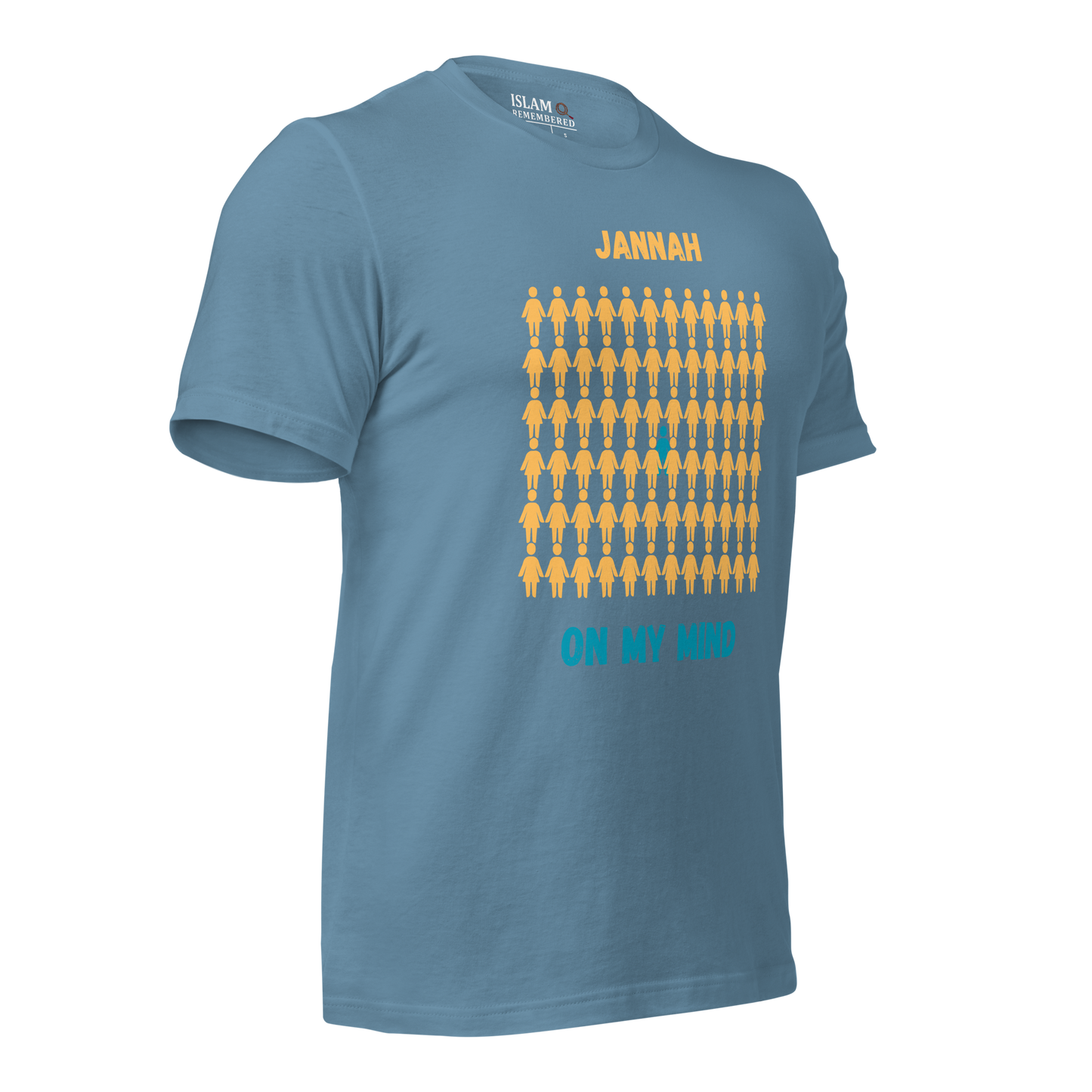 MEN's T-Shirt - JANNAH ON MY MIND - Gold/Blue/Blue