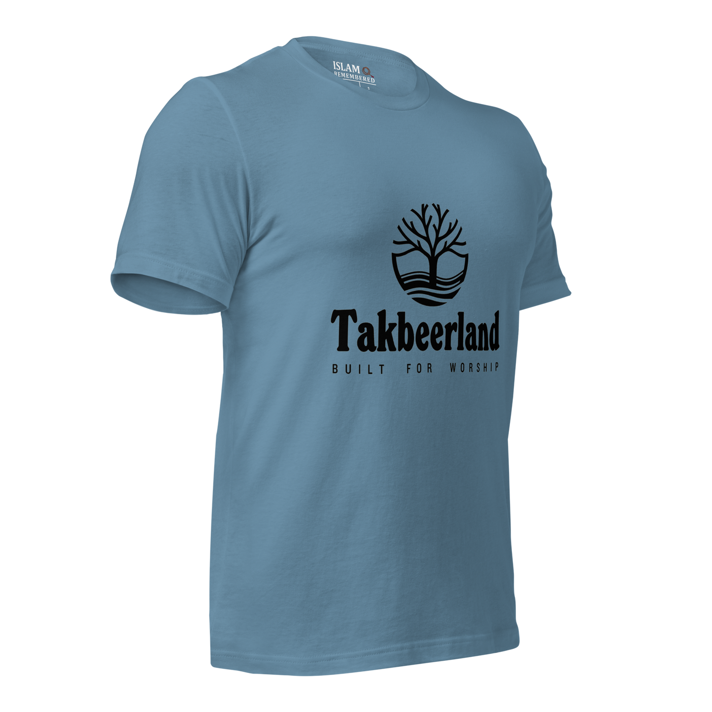 ADULT T-Shirt - TAKBEERLAND FULL LOGO (Centered/Medium) - Black