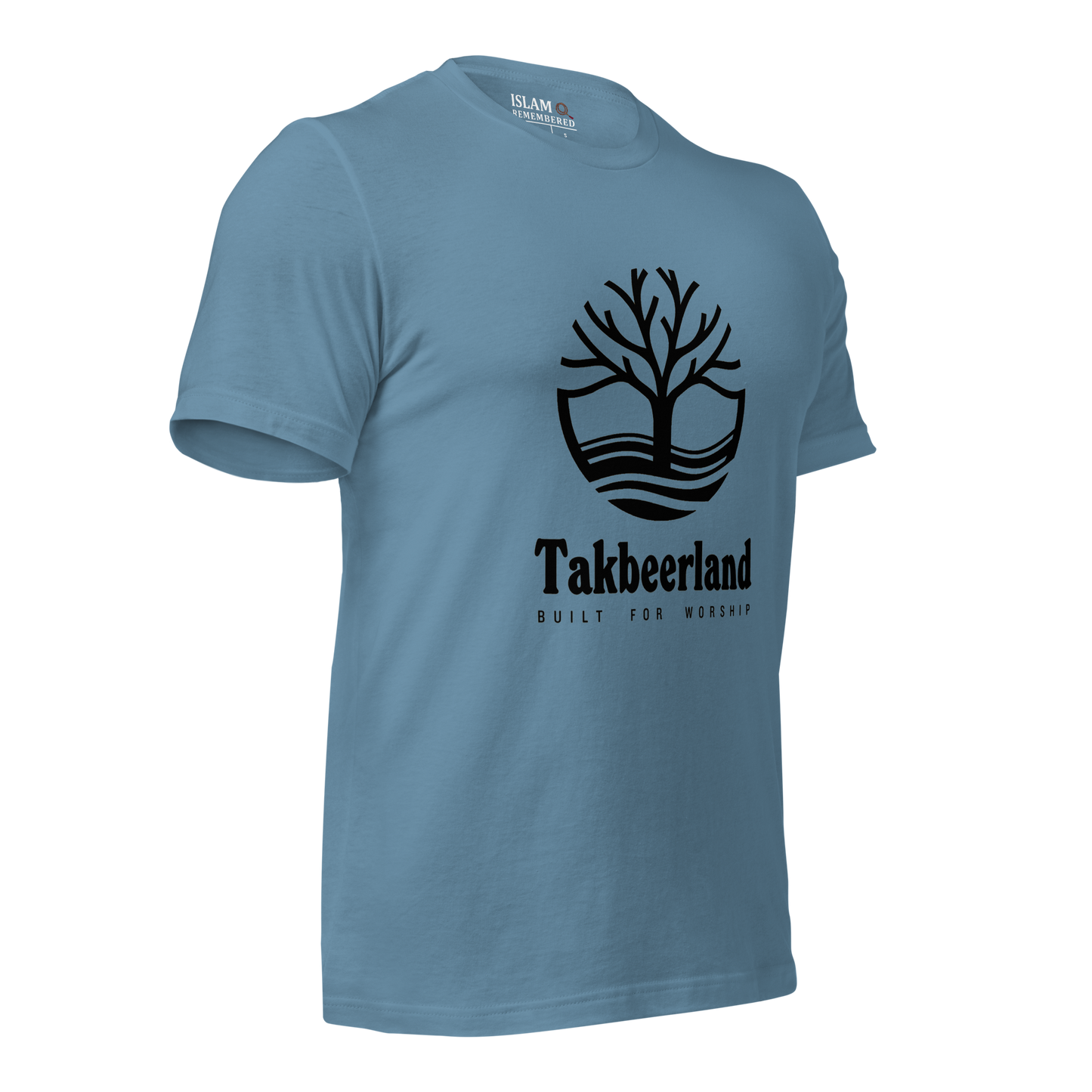ADULT T-Shirt - TAKBEERLAND FULL LOGO (Centered/Large) - Black