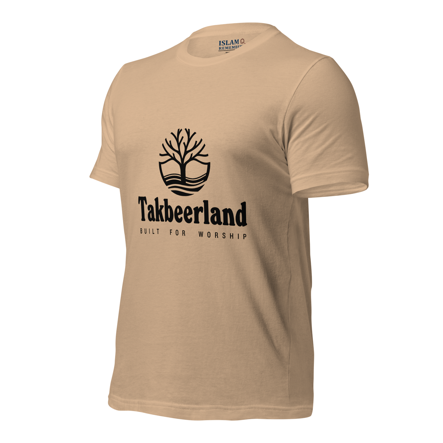 ADULT T-Shirt - TAKBEERLAND FULL LOGO (Centered/Medium) - Black