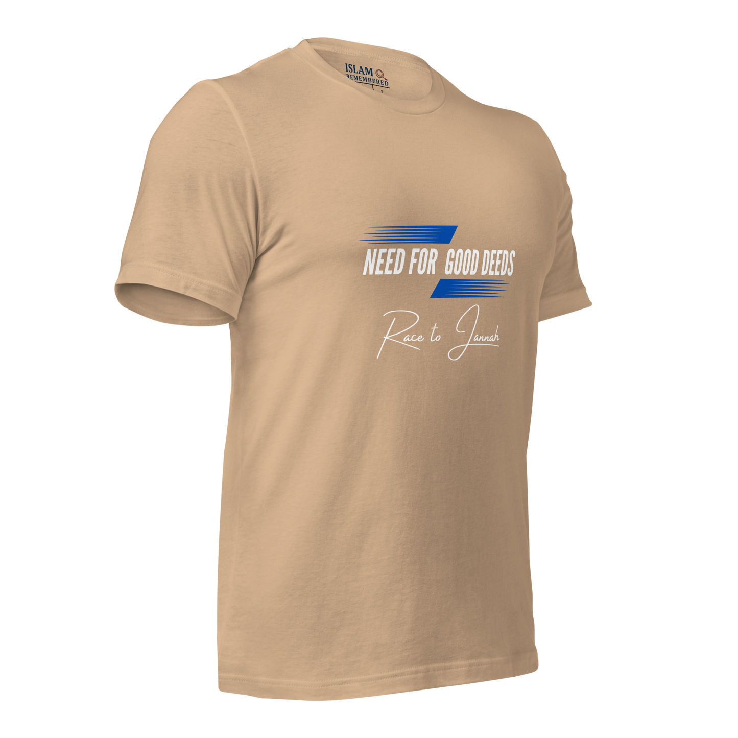 ADULT T-Shirt - NEED FOR GOOD DEEDS - White/Blue