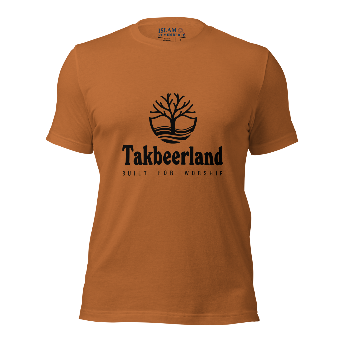 ADULT T-Shirt - TAKBEERLAND FULL LOGO (Centered/Medium) - Black
