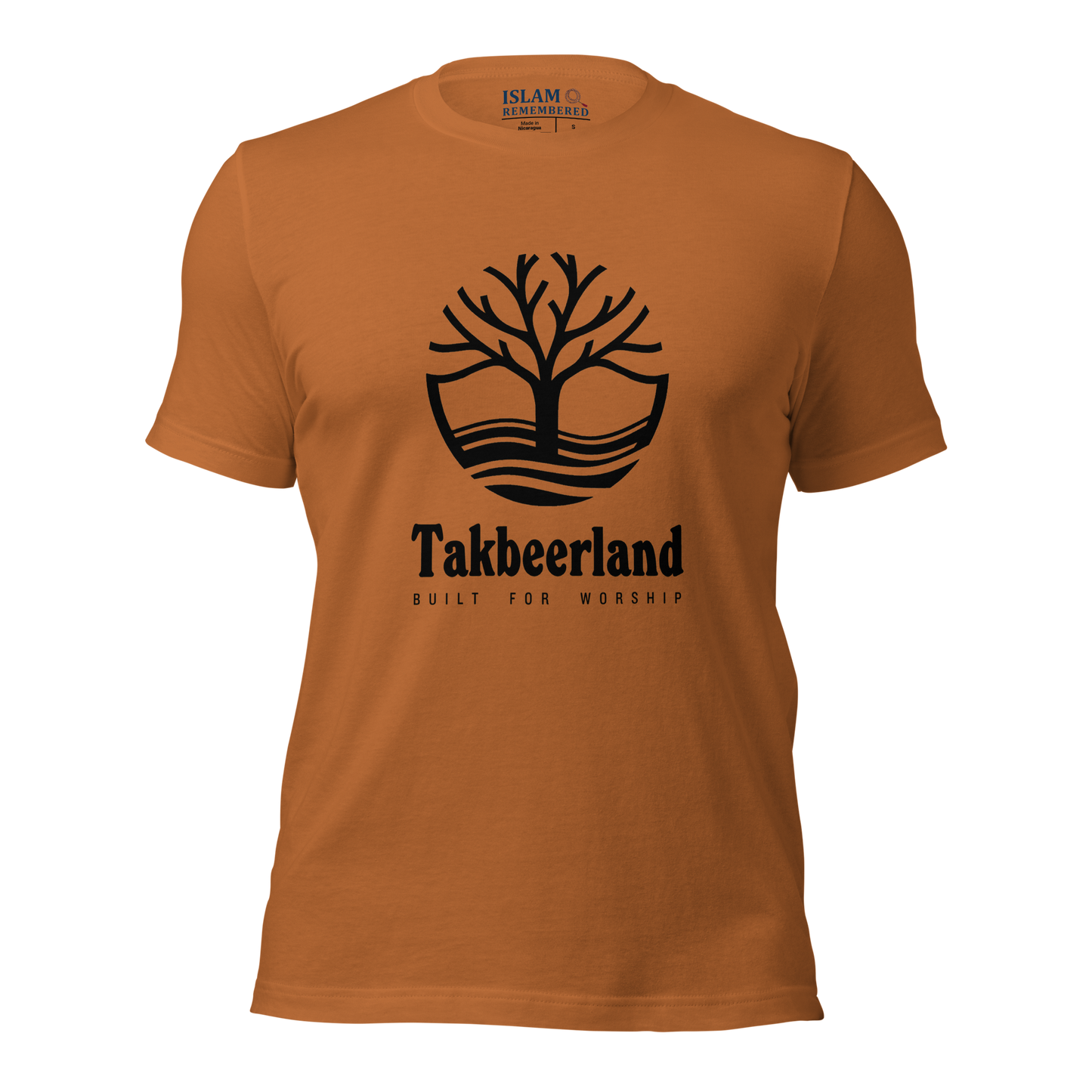 ADULT T-Shirt - TAKBEERLAND FULL LOGO (Centered/Large) - Black