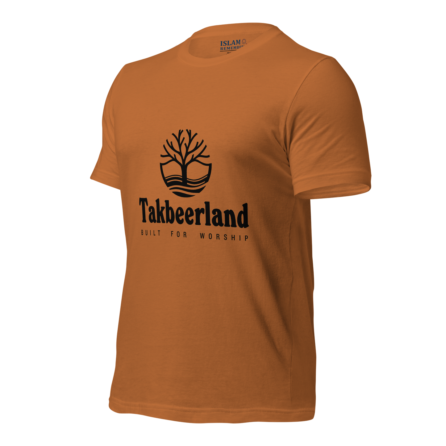 ADULT T-Shirt - TAKBEERLAND FULL LOGO (Centered/Medium) - Black