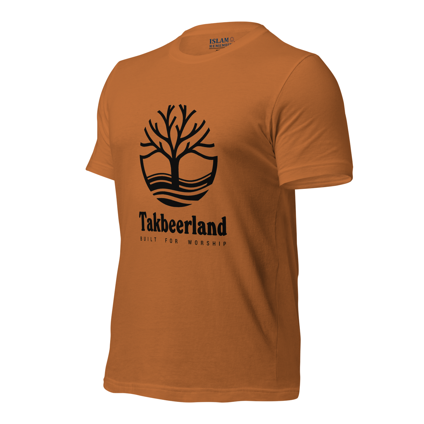 ADULT T-Shirt - TAKBEERLAND FULL LOGO (Centered/Large) - Black