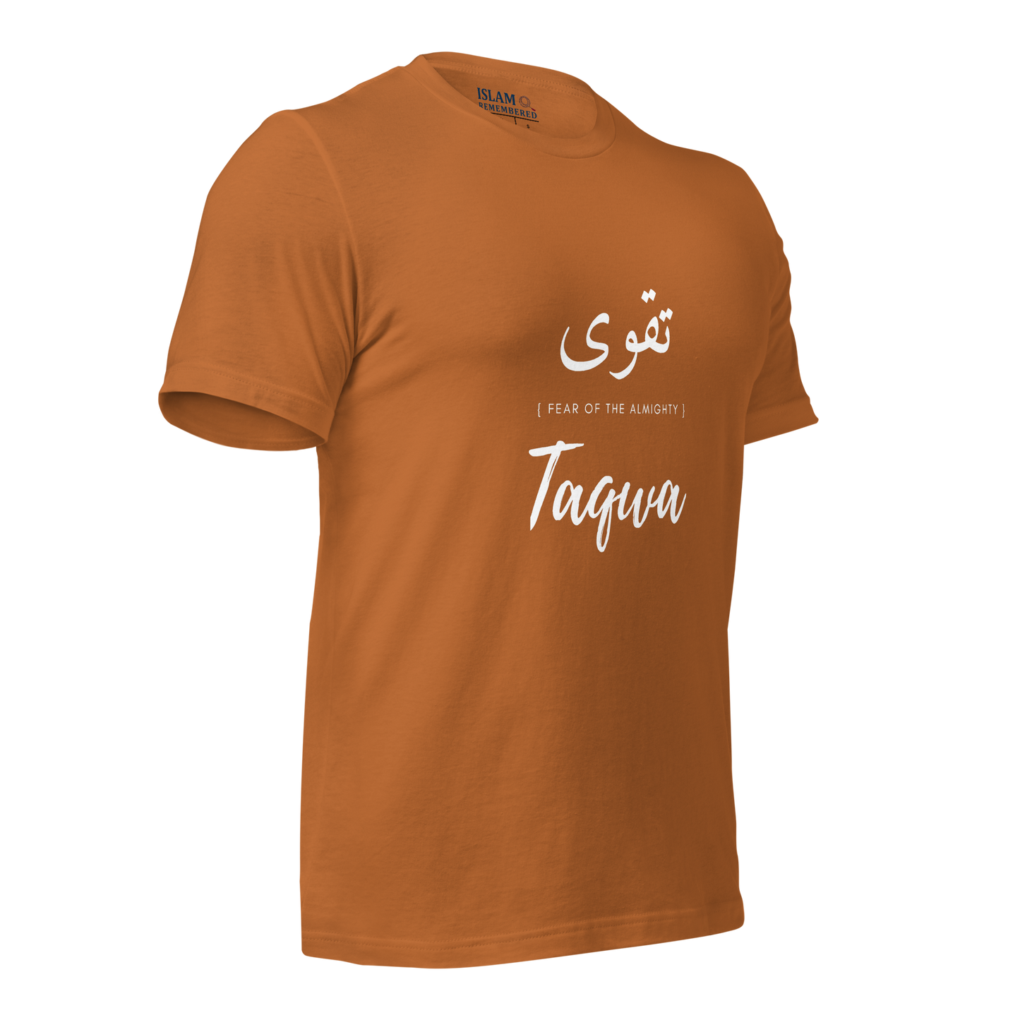 ADULT T-Shirt - TAQWA (FEAR OF THE ALMIGHTY) Arabic/English - White