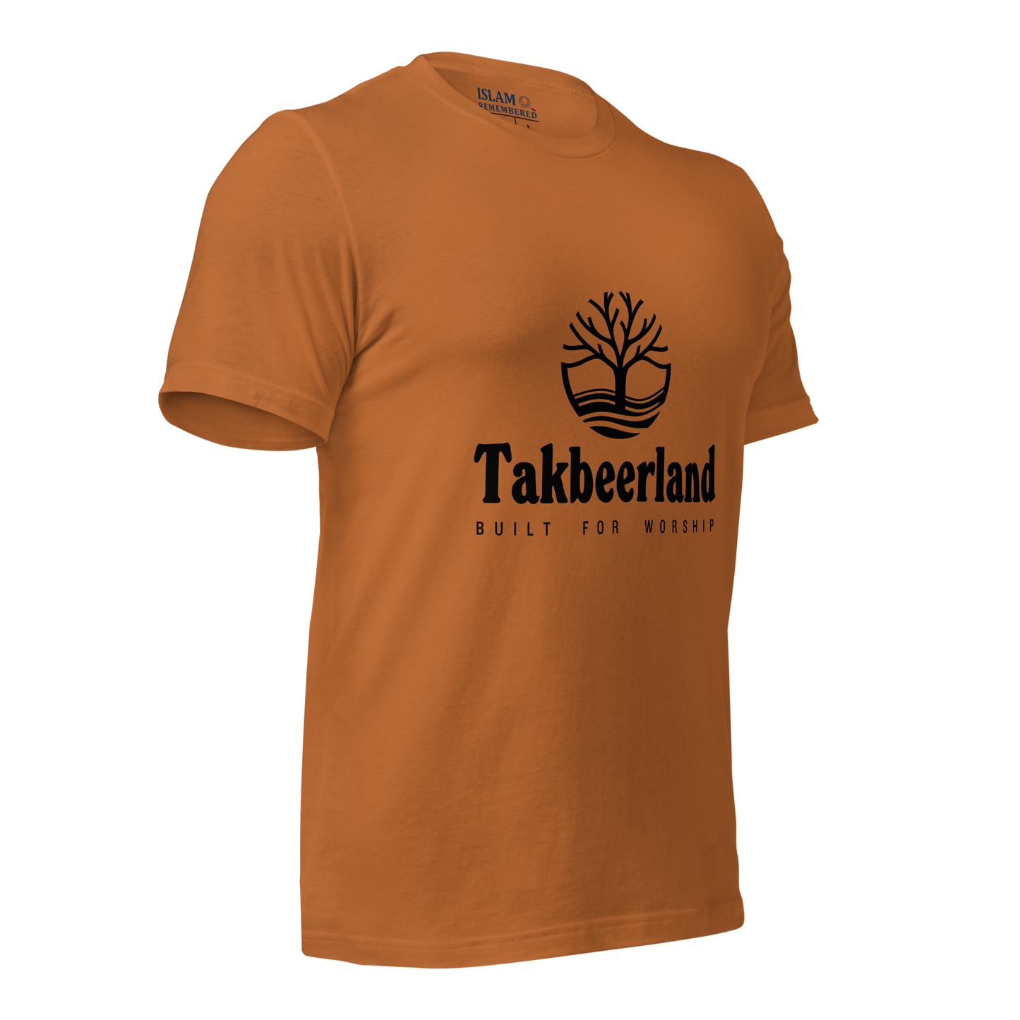 ADULT T-Shirt - TAKBEERLAND FULL LOGO (Centered/Medium) - Black