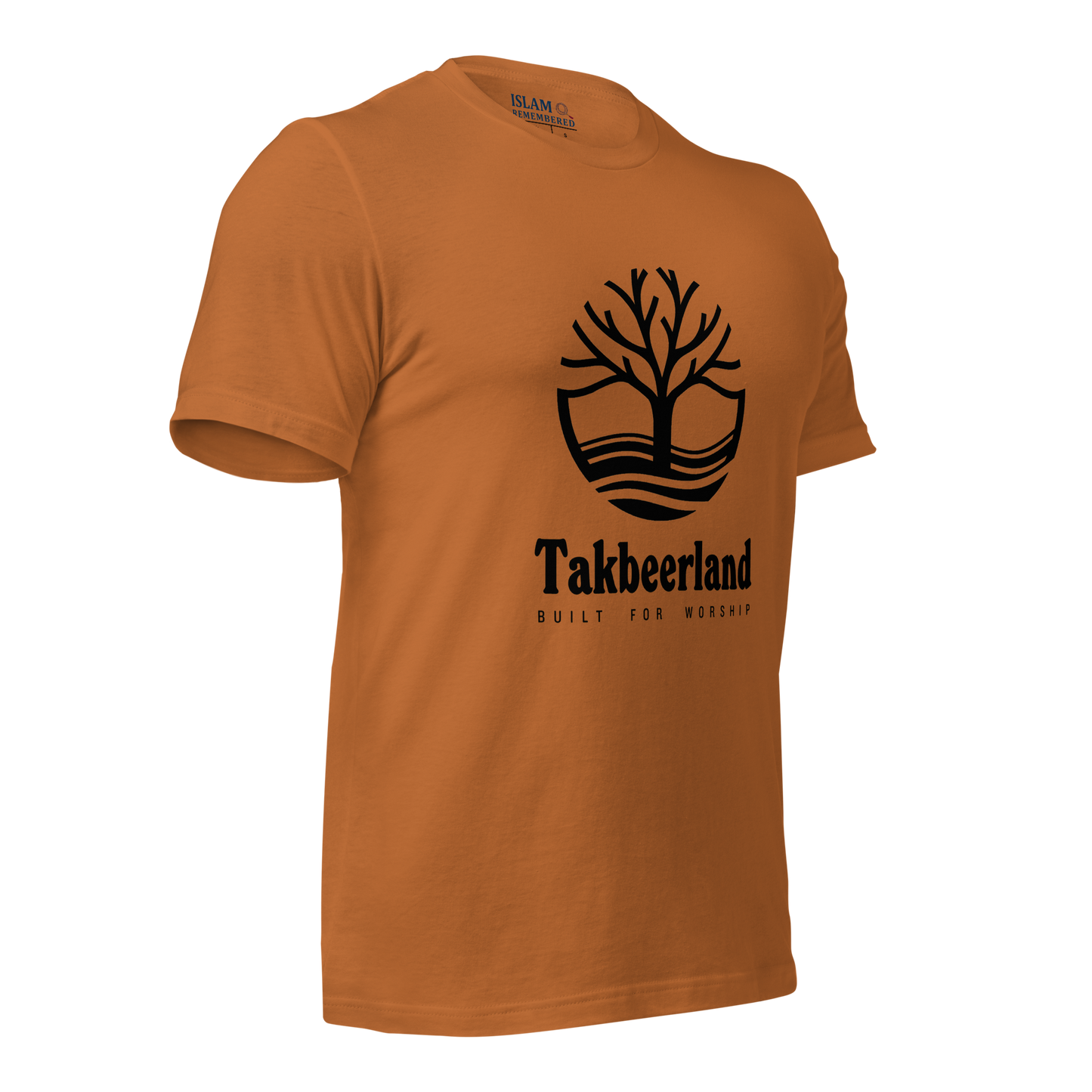 ADULT T-Shirt - TAKBEERLAND FULL LOGO (Centered/Large) - Black