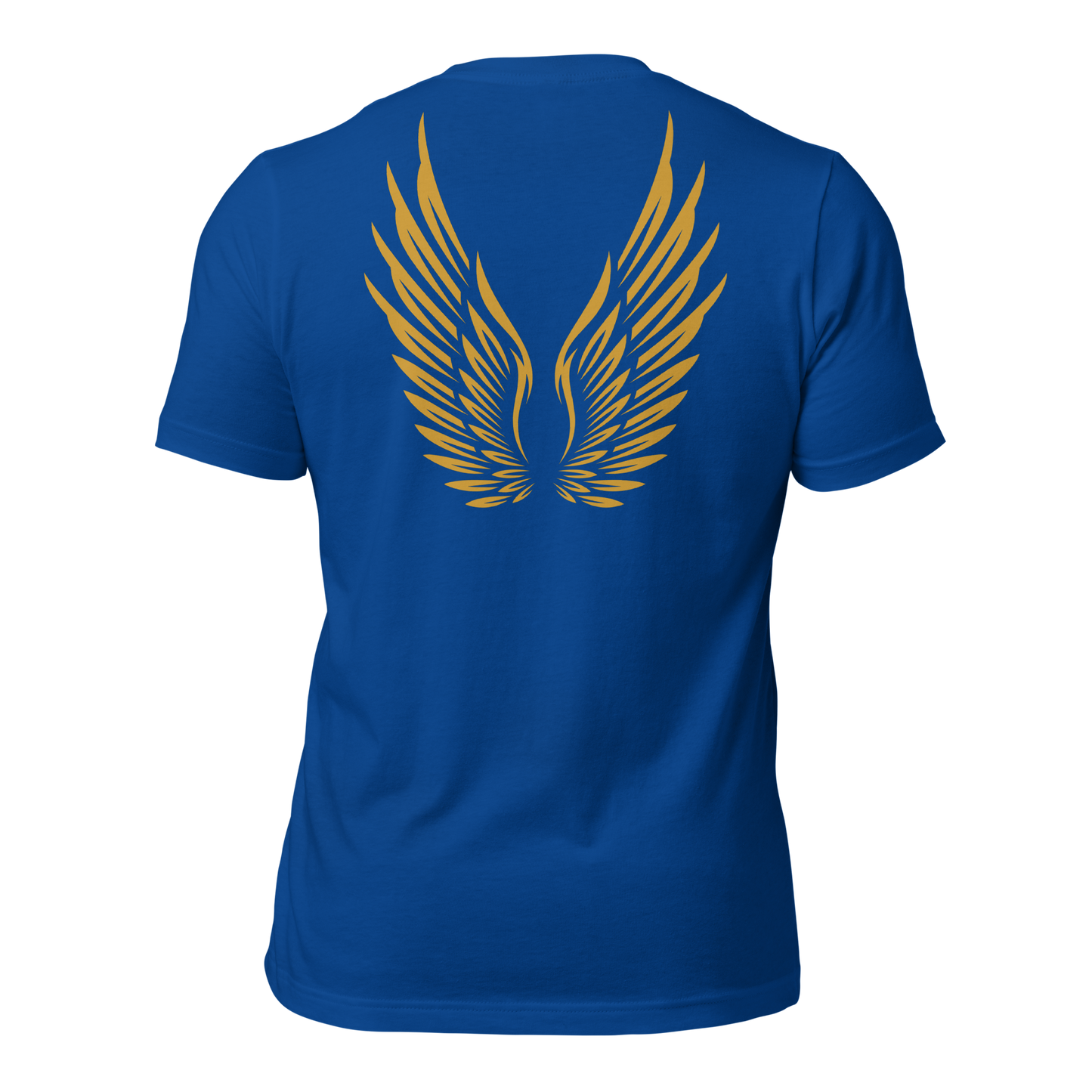 ADULT T-Shirt - RISE OF UMMAH (Large Back Wings) - Gold/White