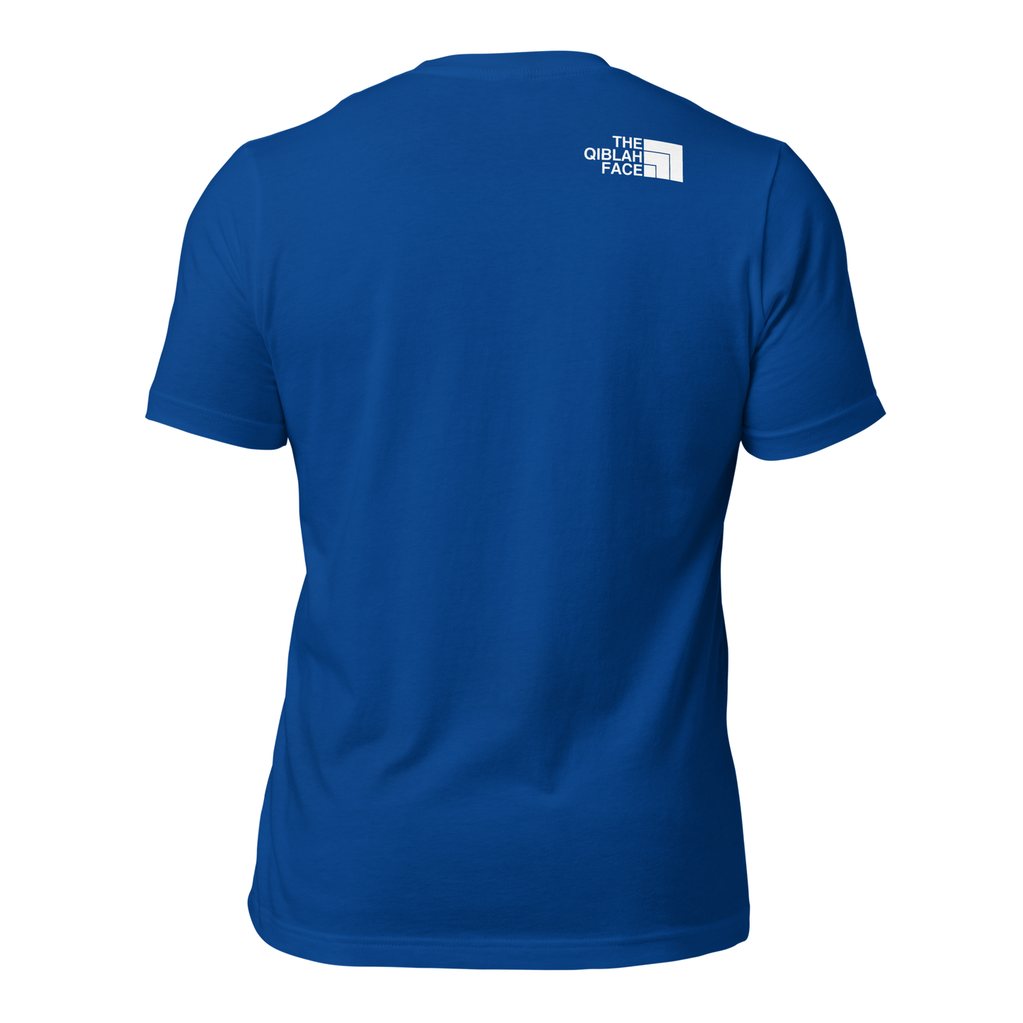 ADULT T-Shirt - THE QIBLAH FACE (Small Logo Front/Back) - White