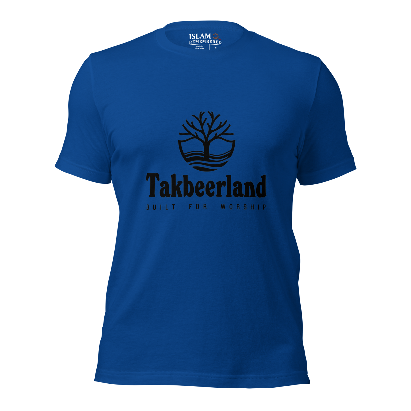 ADULT T-Shirt - TAKBEERLAND FULL LOGO (Centered/Medium) - Black