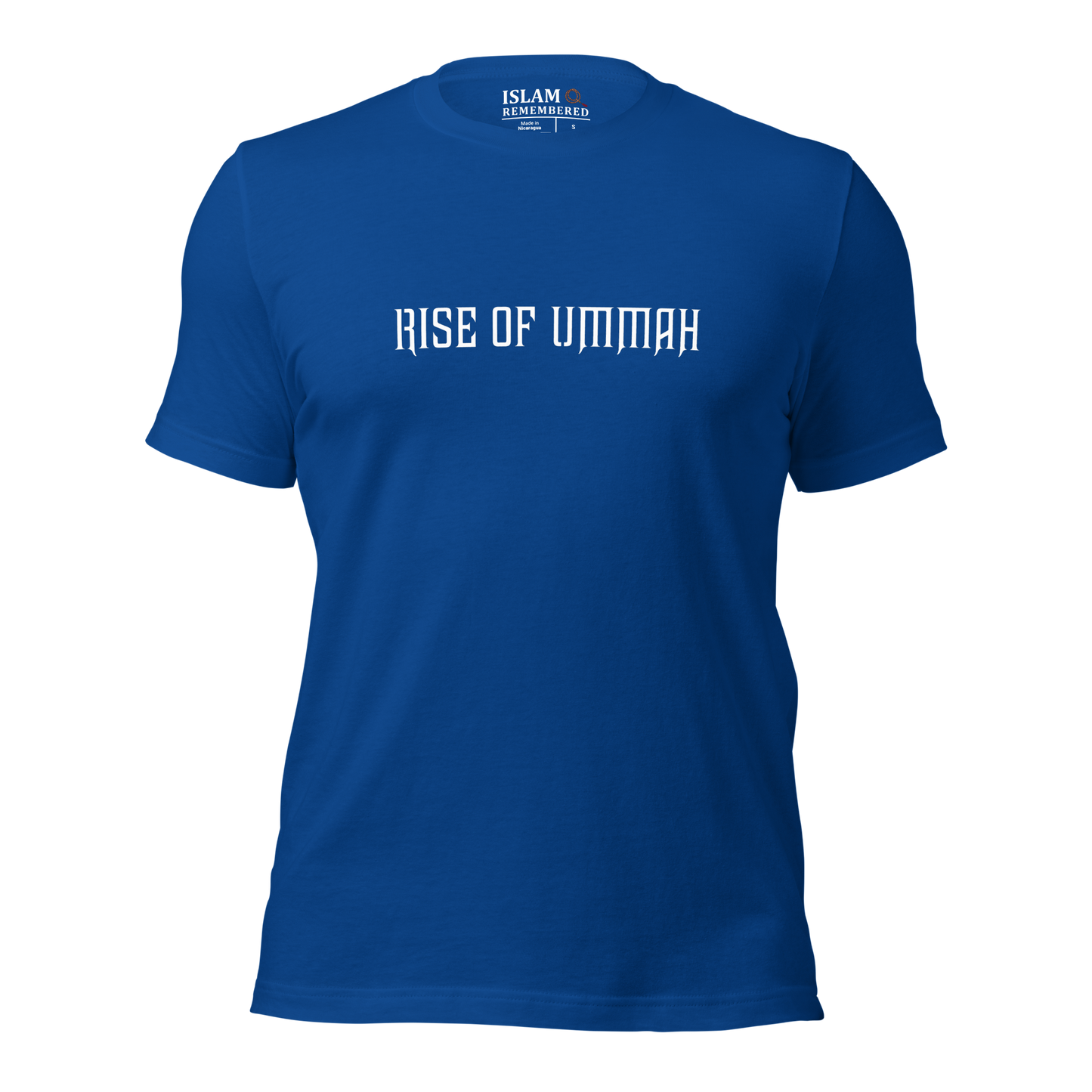 ADULT T-Shirt - RISE OF UMMAH (Large Back Wings) - Silver/White