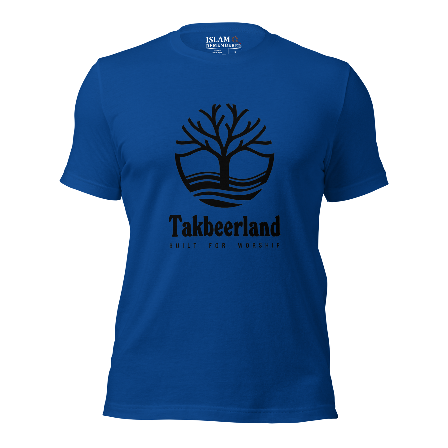 ADULT T-Shirt - TAKBEERLAND FULL LOGO (Centered/Large) - Black