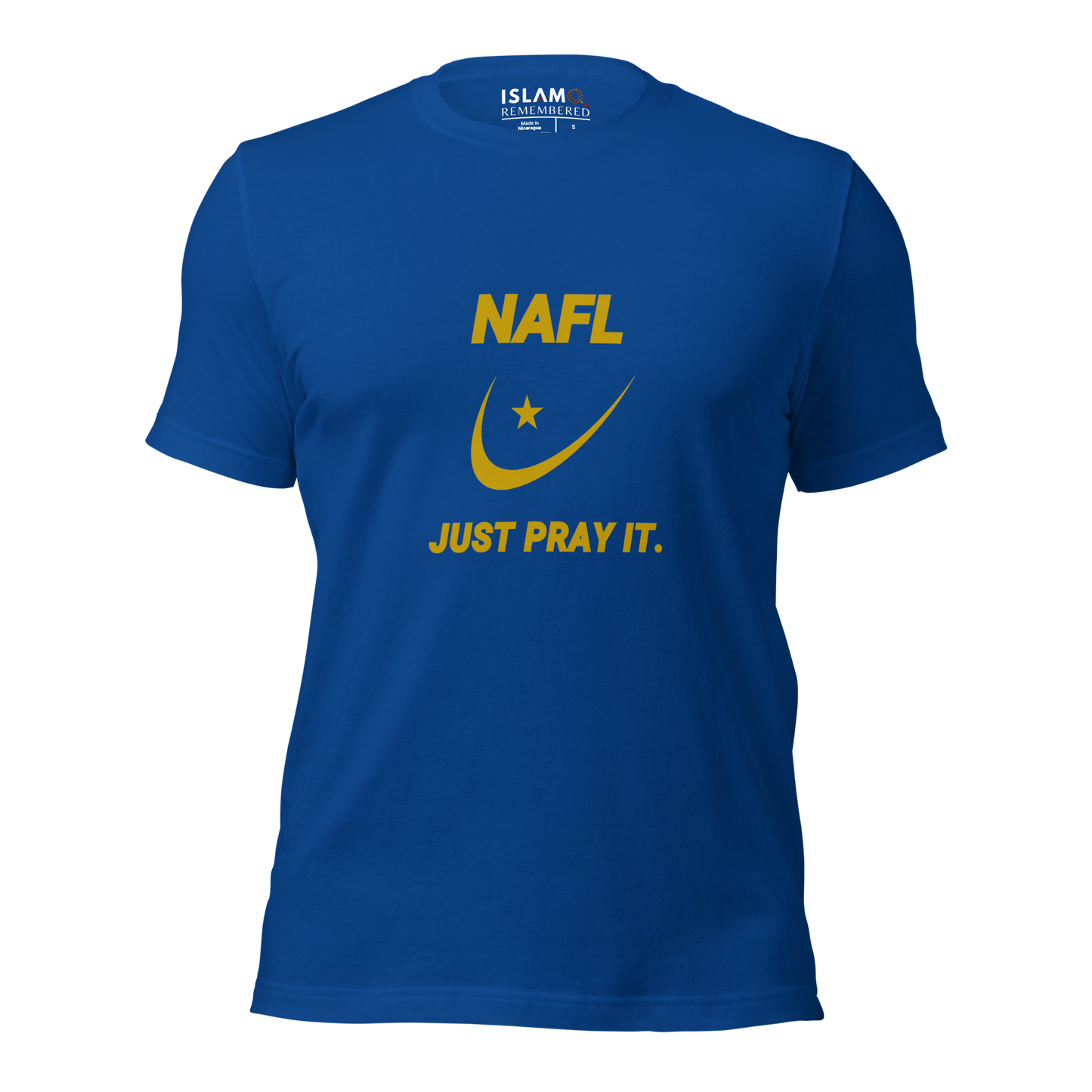 ADULT T-Shirt - NAFL JUST PRAY IT w/ Logo - Gold