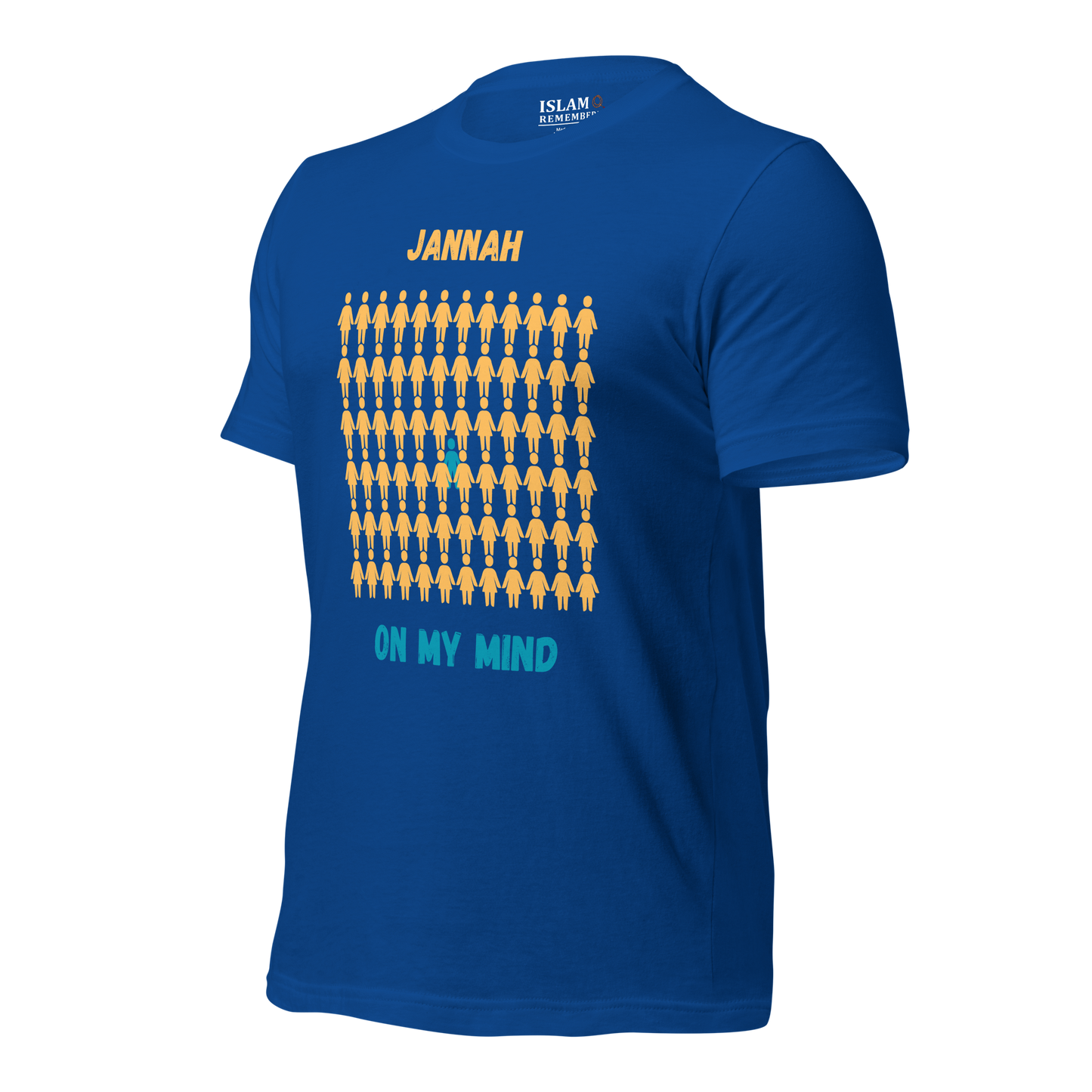 MEN's T-Shirt - JANNAH ON MY MIND - Gold/Blue/Blue