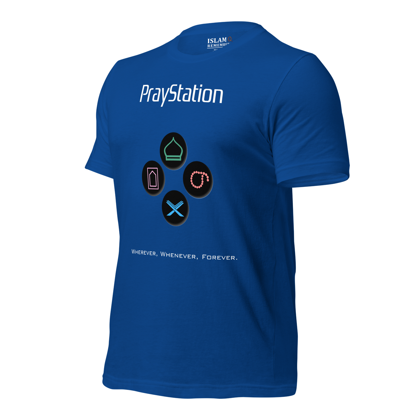 ADULT T-Shirt - PRAYSTATION (Medium/Front/Back) - White