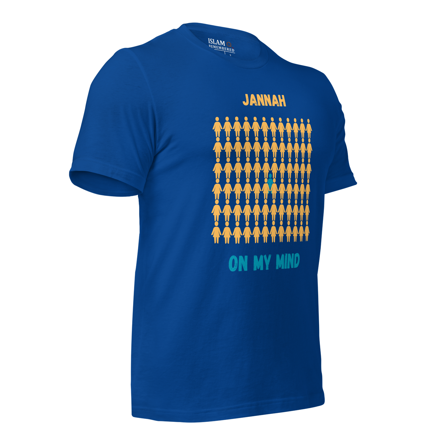 MEN's T-Shirt - JANNAH ON MY MIND - Gold/Blue/Blue