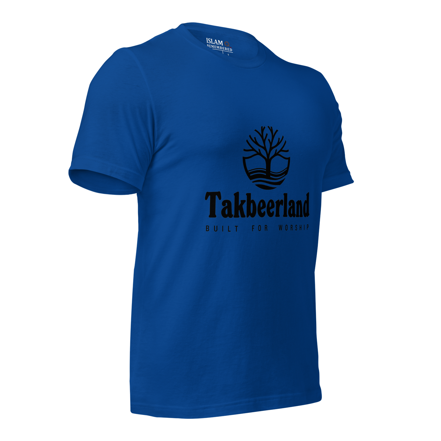 ADULT T-Shirt - TAKBEERLAND FULL LOGO (Centered/Medium) - Black