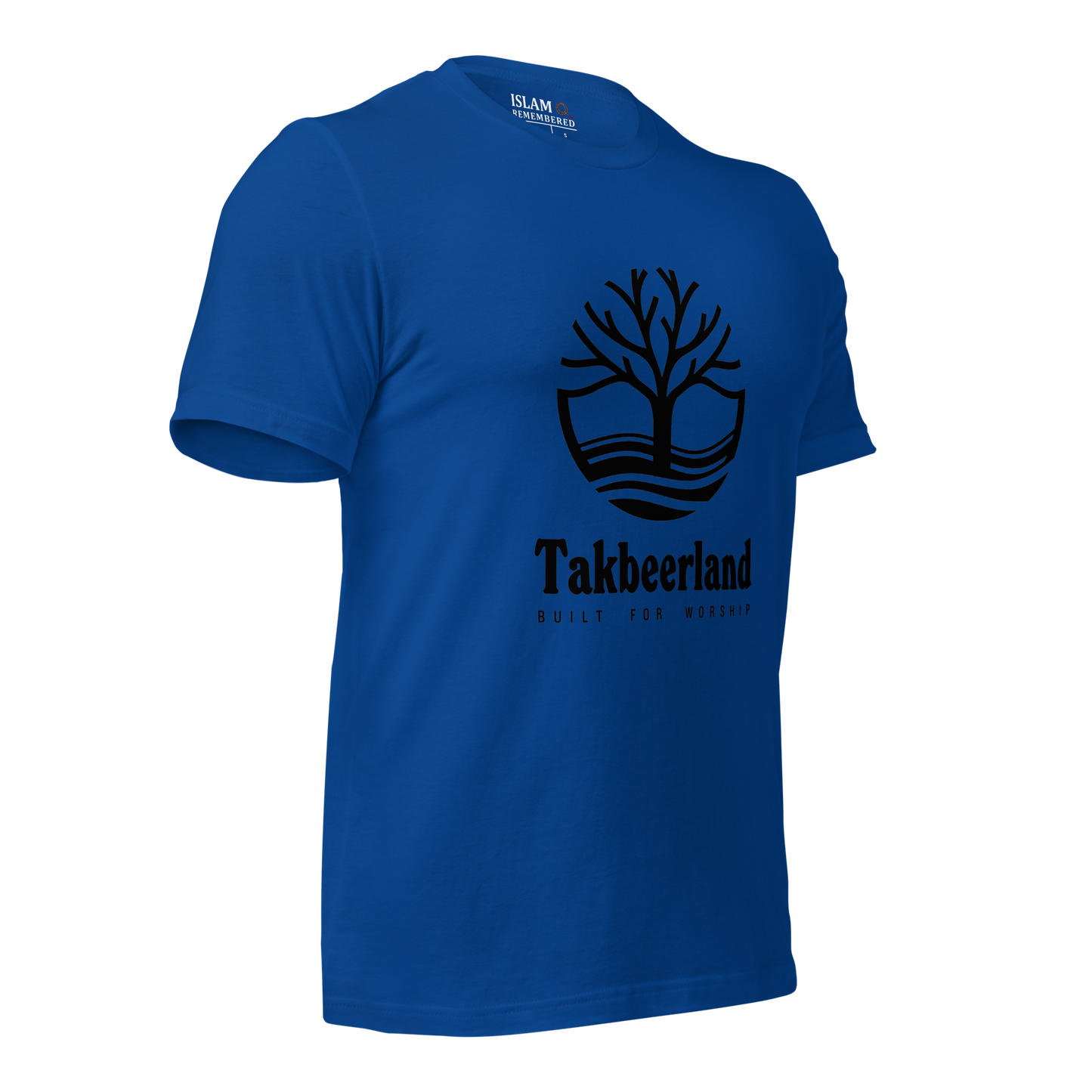 ADULT T-Shirt - TAKBEERLAND FULL LOGO (Centered/Large) - Black