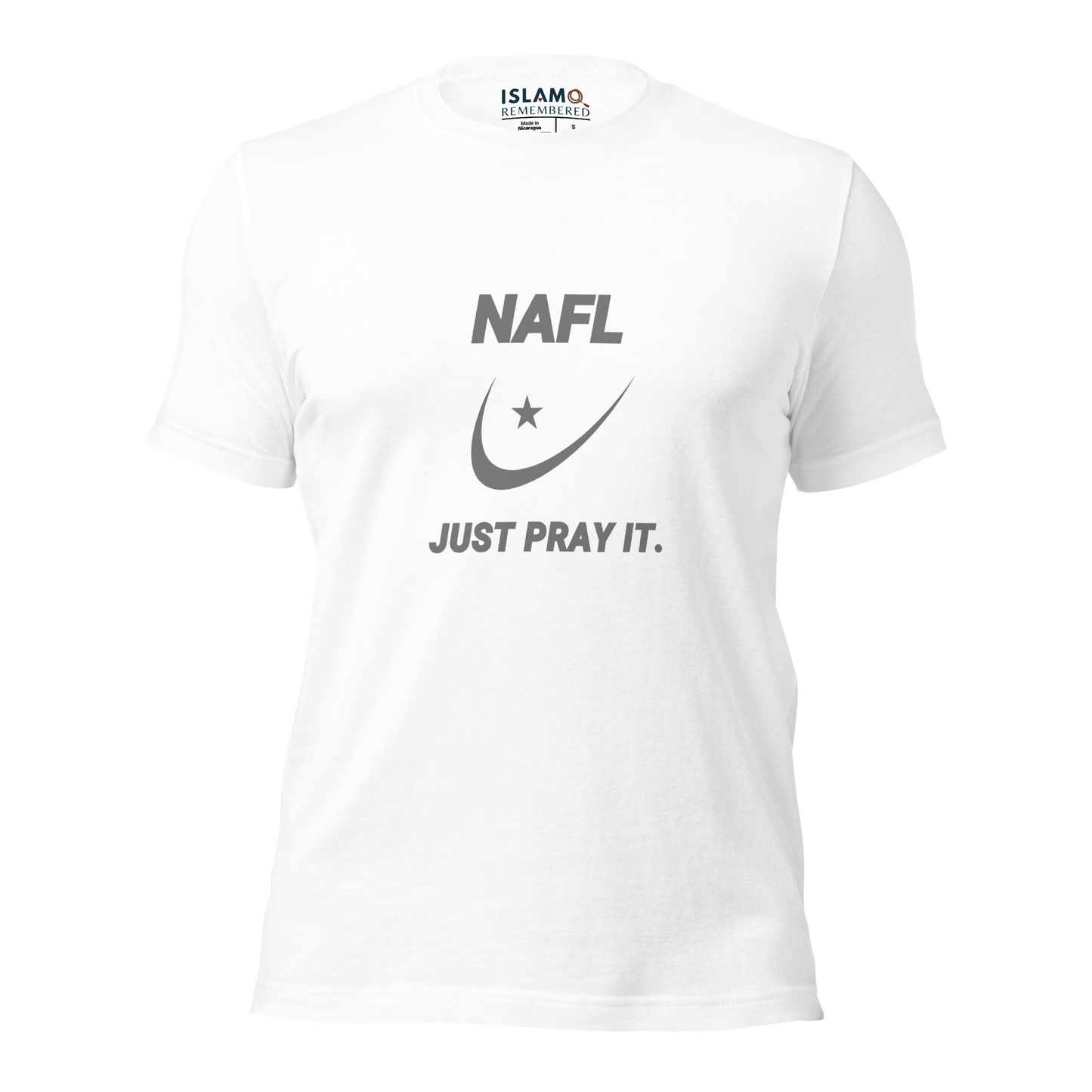 ADULT T-Shirt - NAFL JUST PRAY IT w/ Logo - Silver