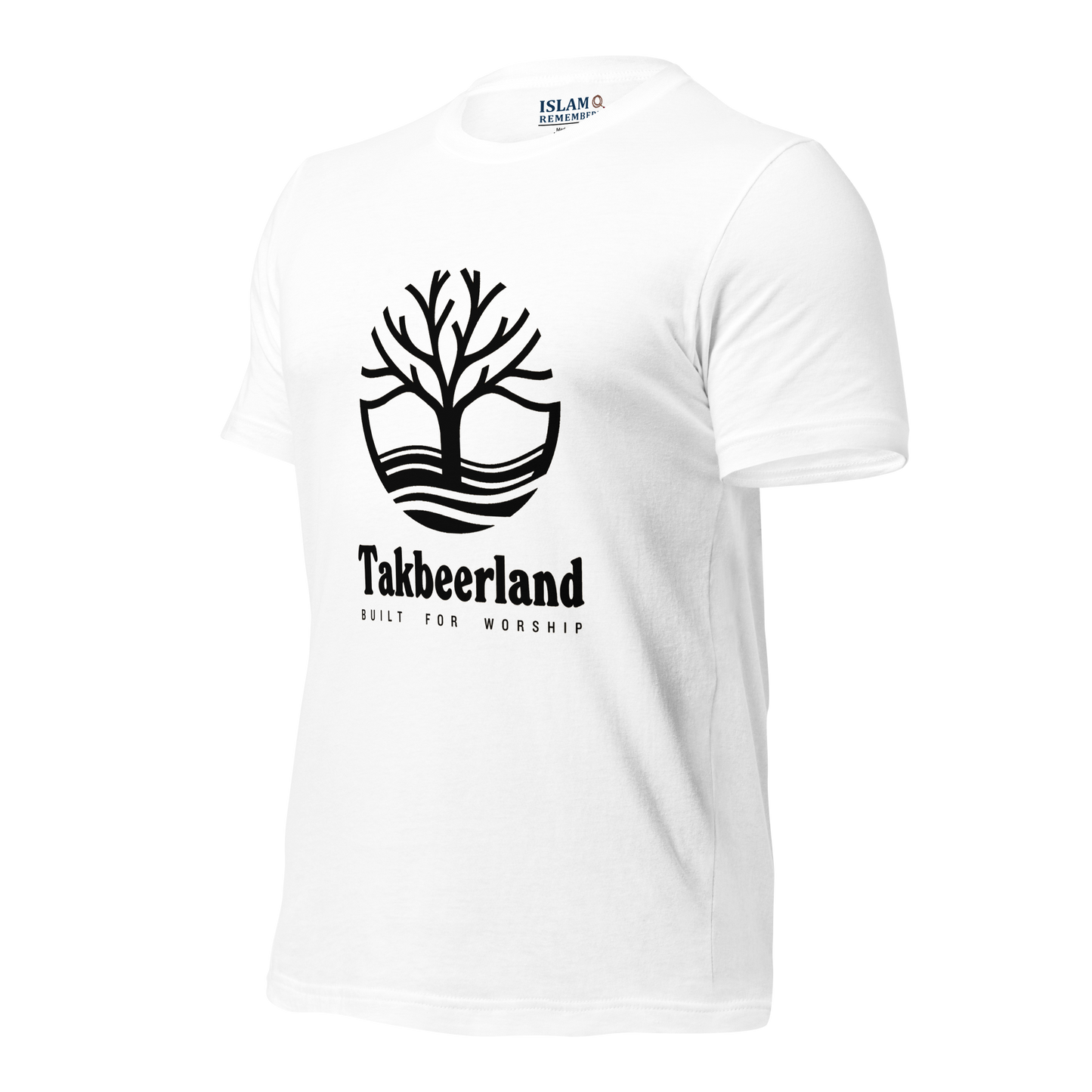 ADULT T-Shirt - TAKBEERLAND FULL LOGO (Centered/Large) - Black