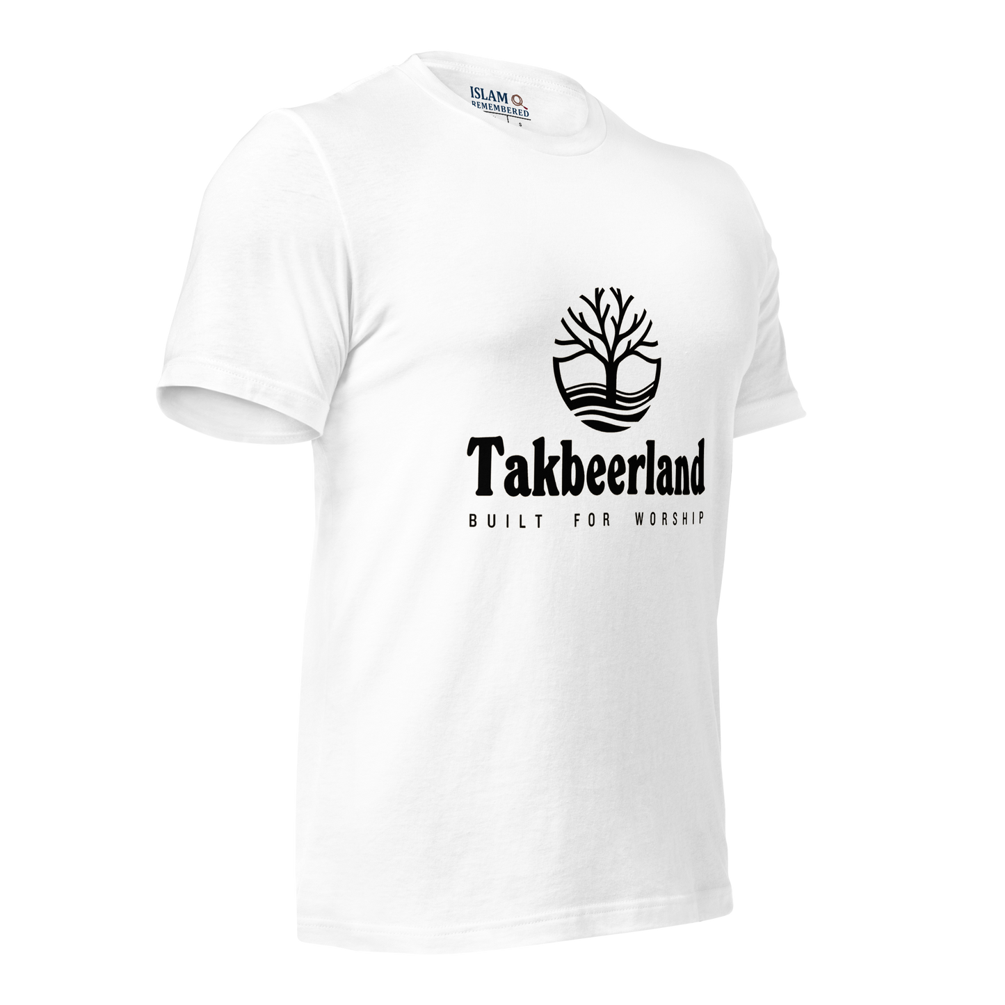 ADULT T-Shirt - TAKBEERLAND FULL LOGO (Centered/Medium) - Black